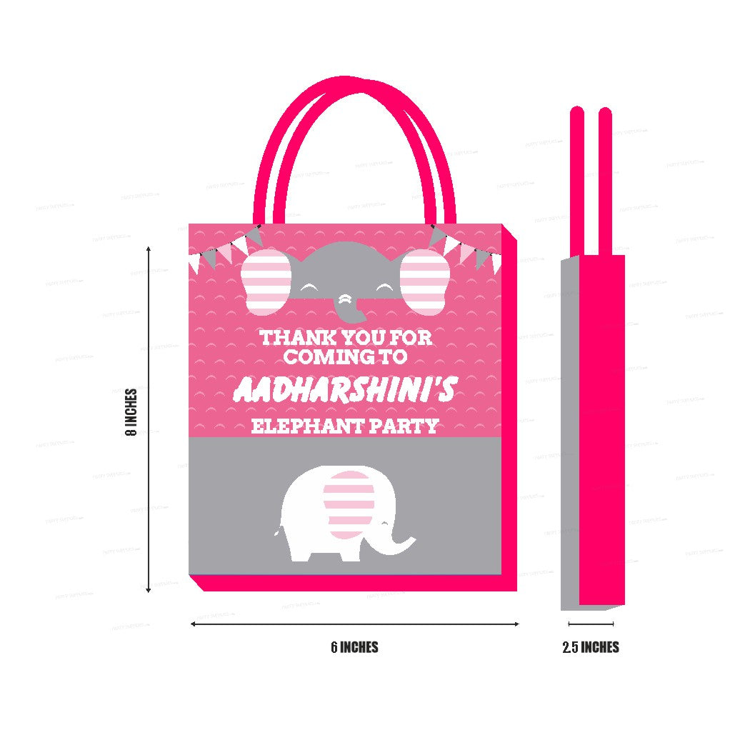 Pink Elephant Theme Return Gift Bag