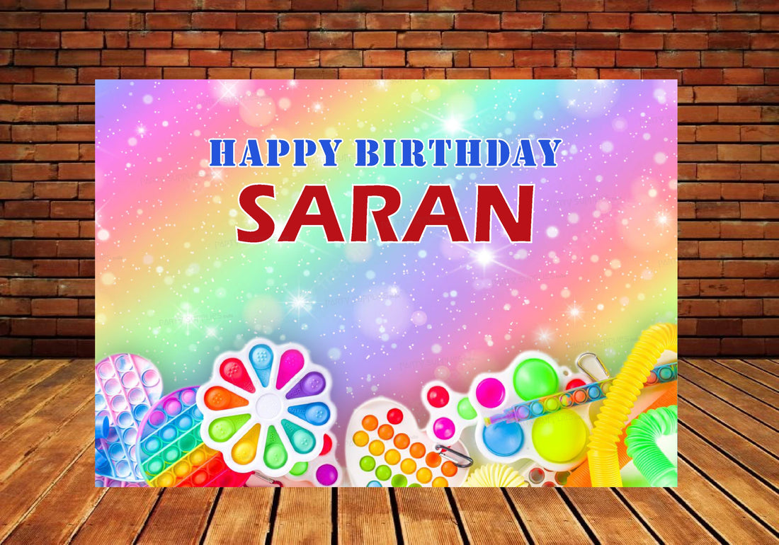 Pop It Theme Personalized Backdrop