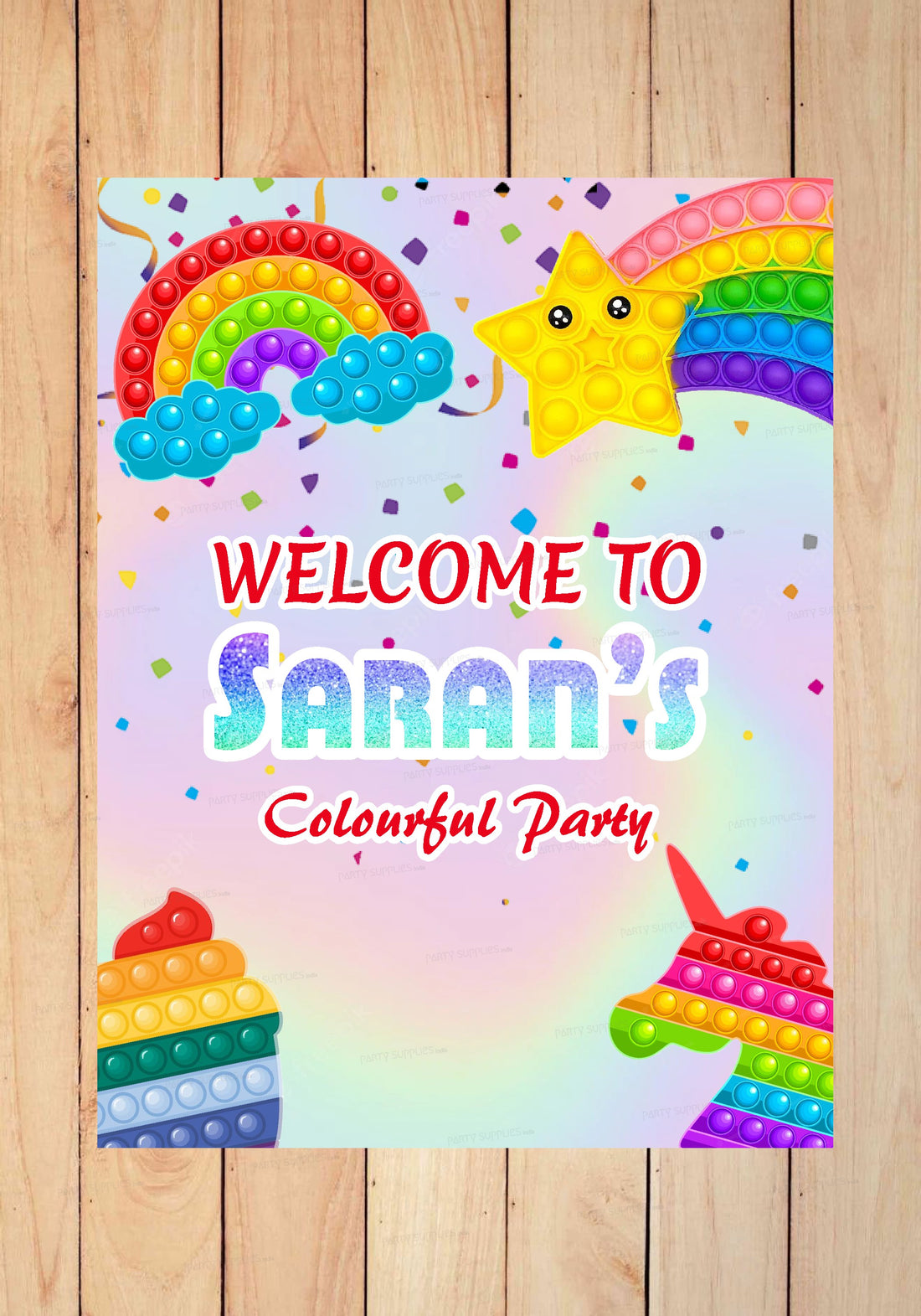 Pop It Theme Welcome Board