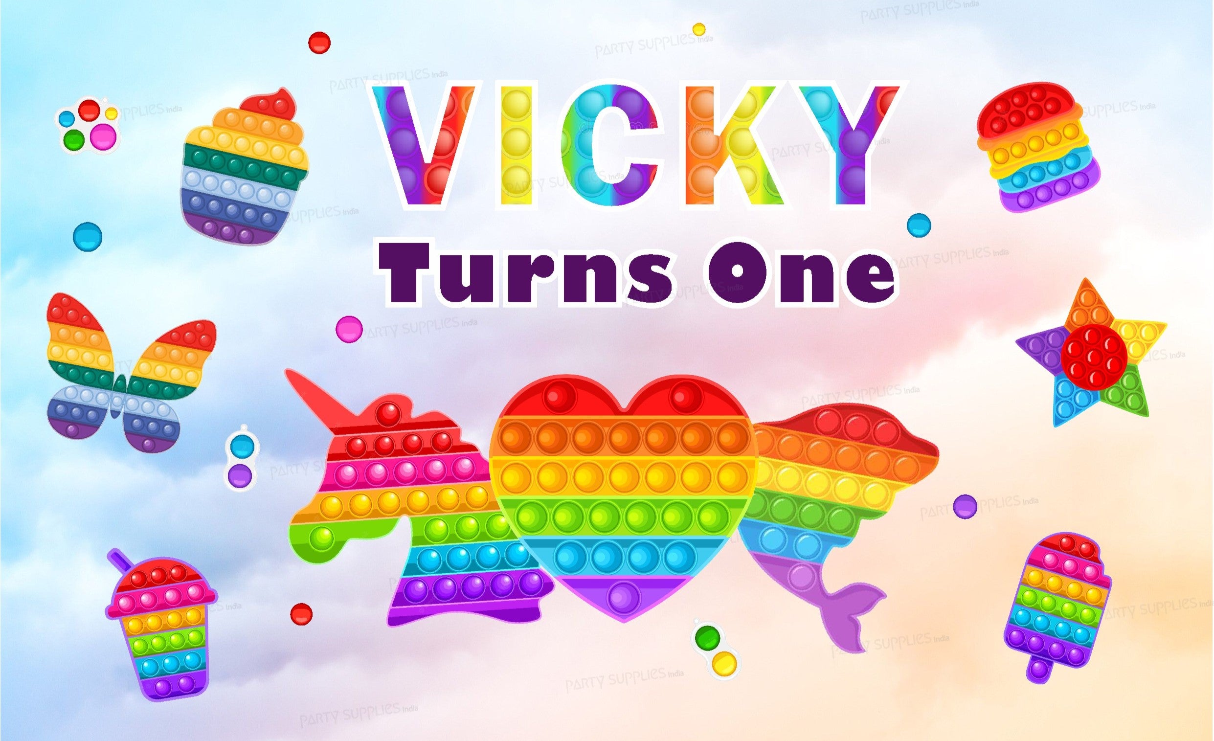 Pop It Theme Backdrop