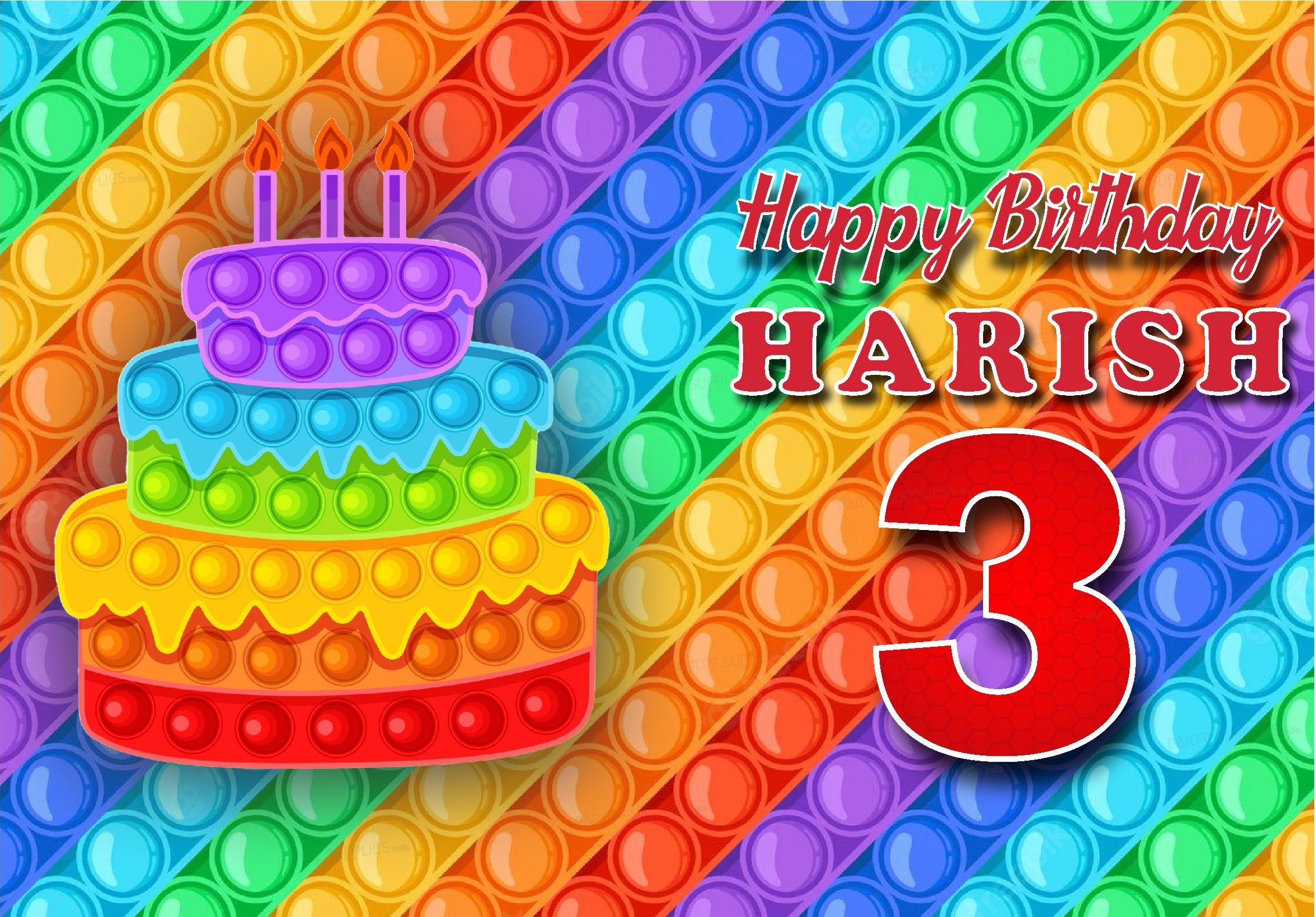 Pop It Theme Customized Backdrop