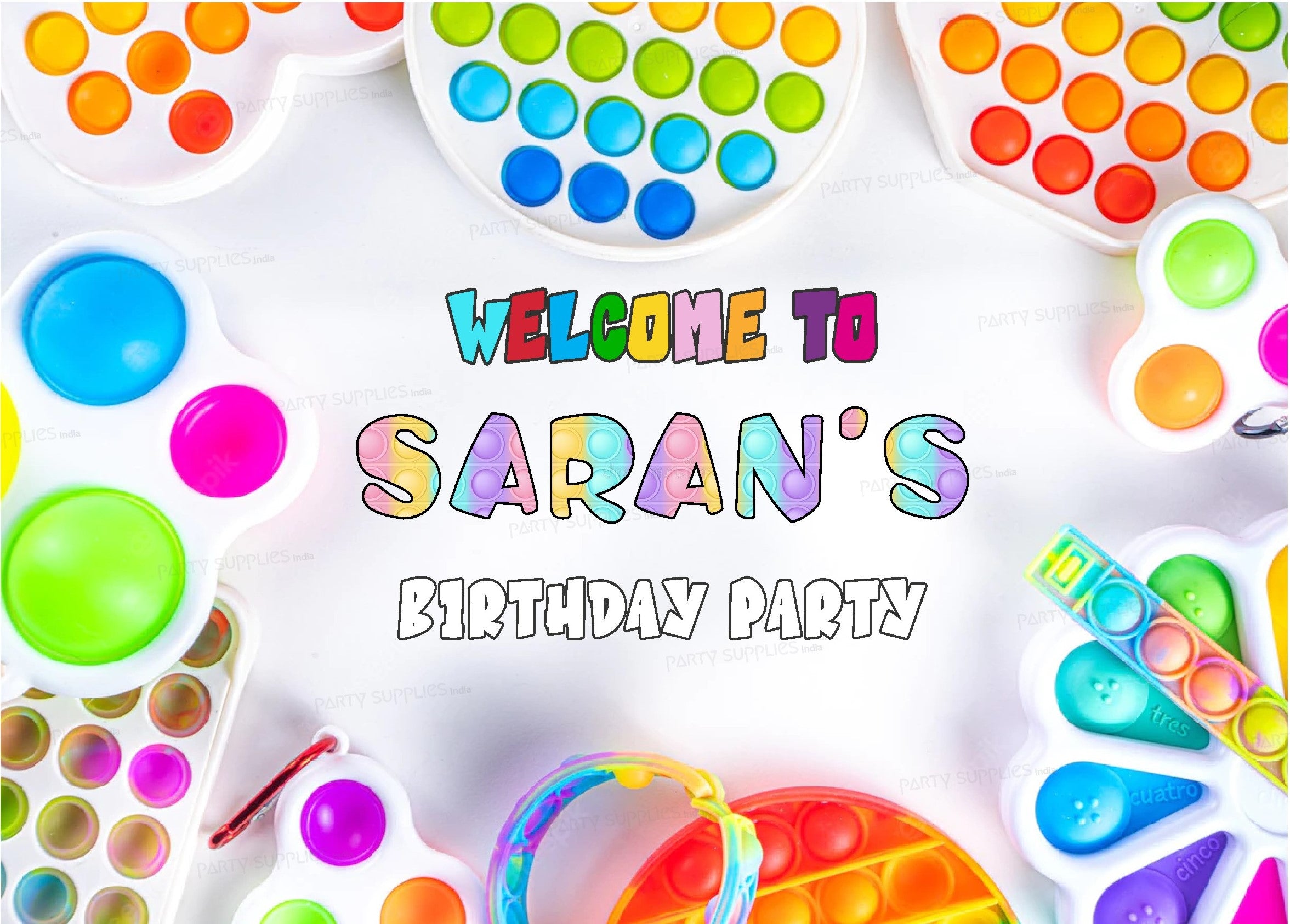 Pop It Theme Customized Welcome Board