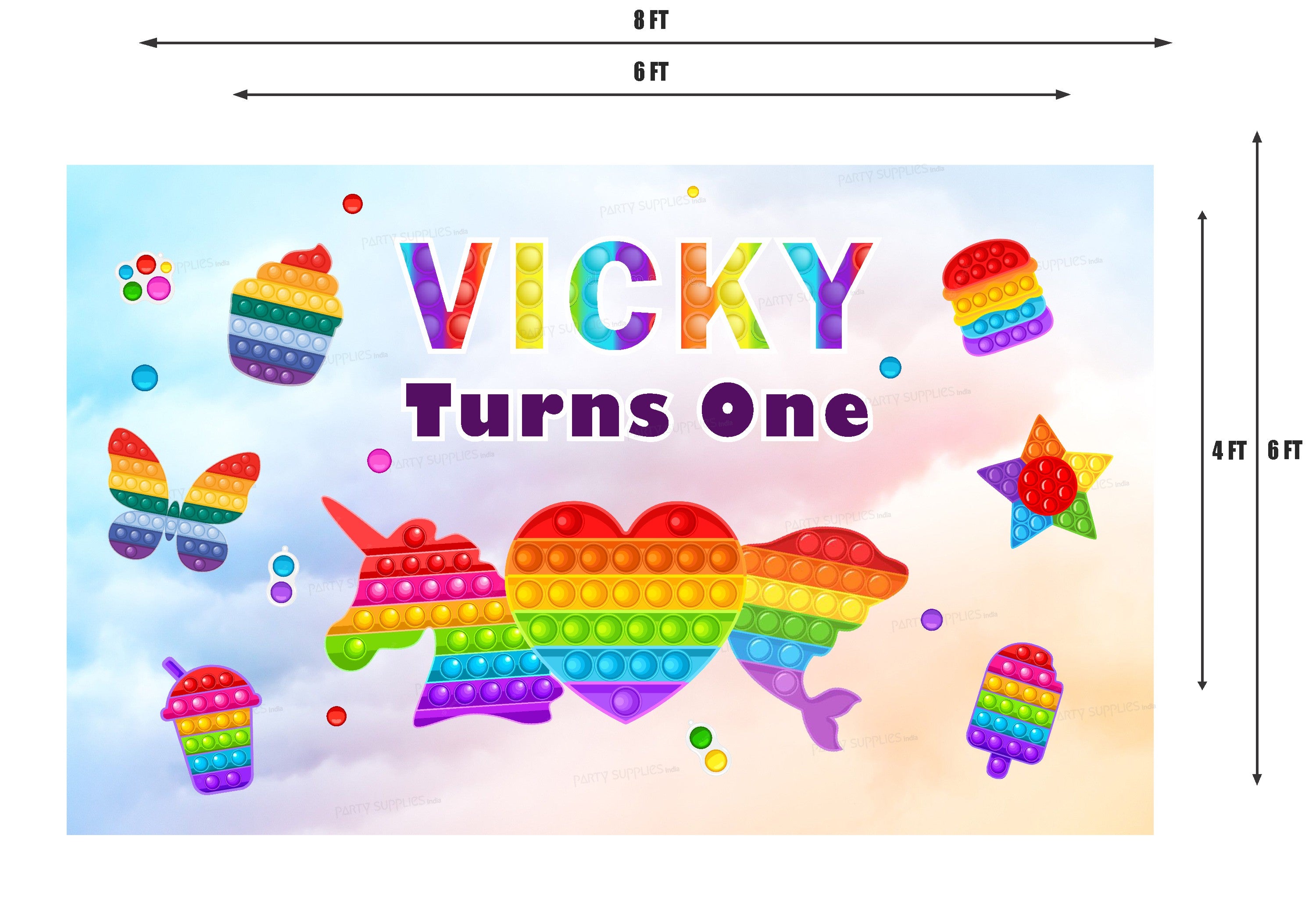 Pop It Theme Backdrop