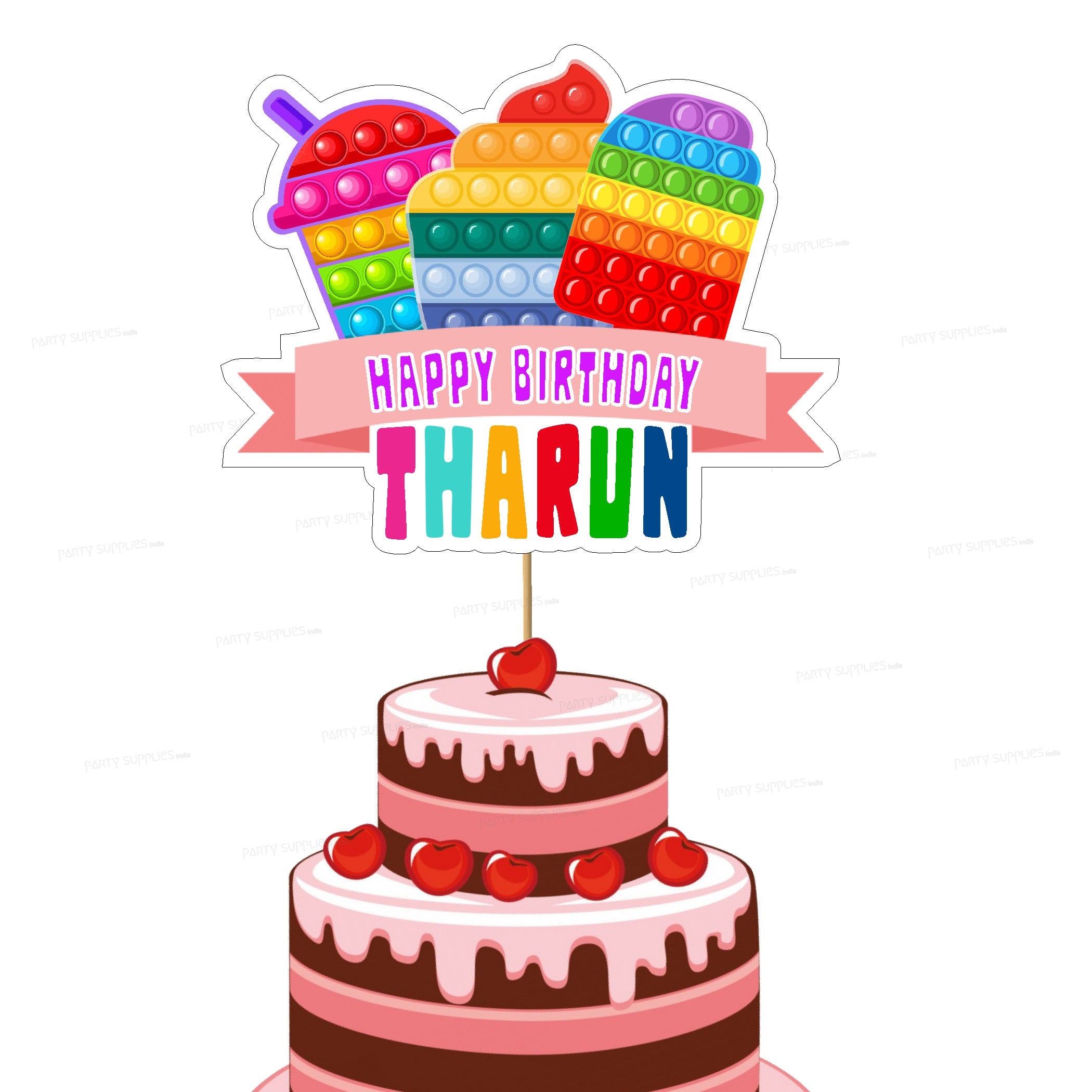 Pop It Theme Cake Topper