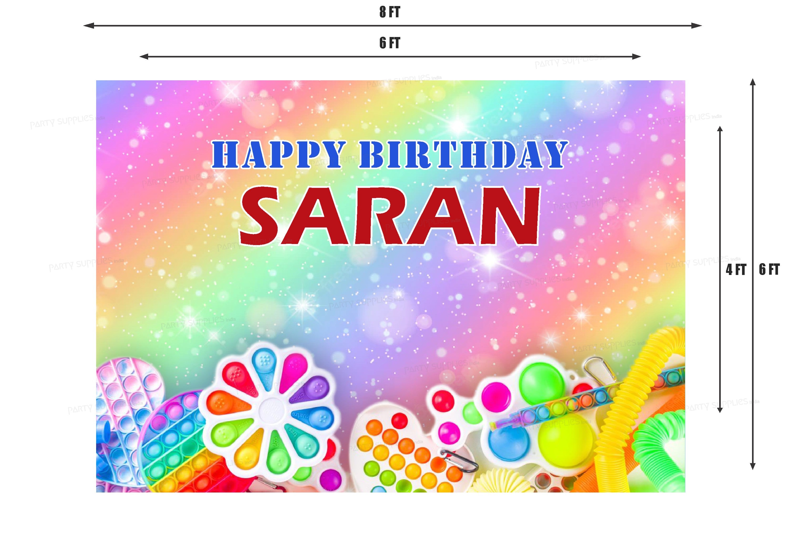 Pop It Theme Personalized Backdrop