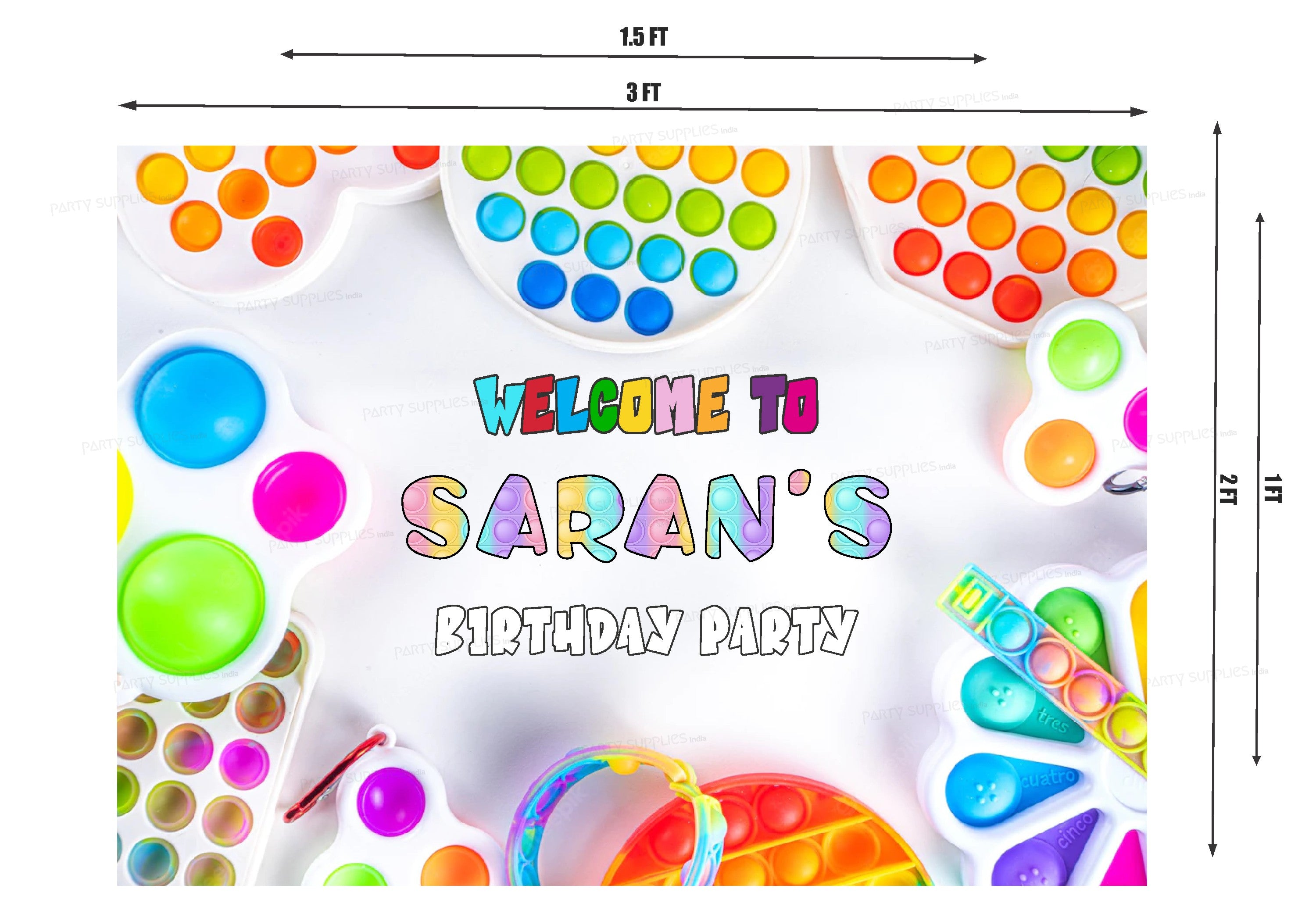 Pop It Theme Customized Welcome Board