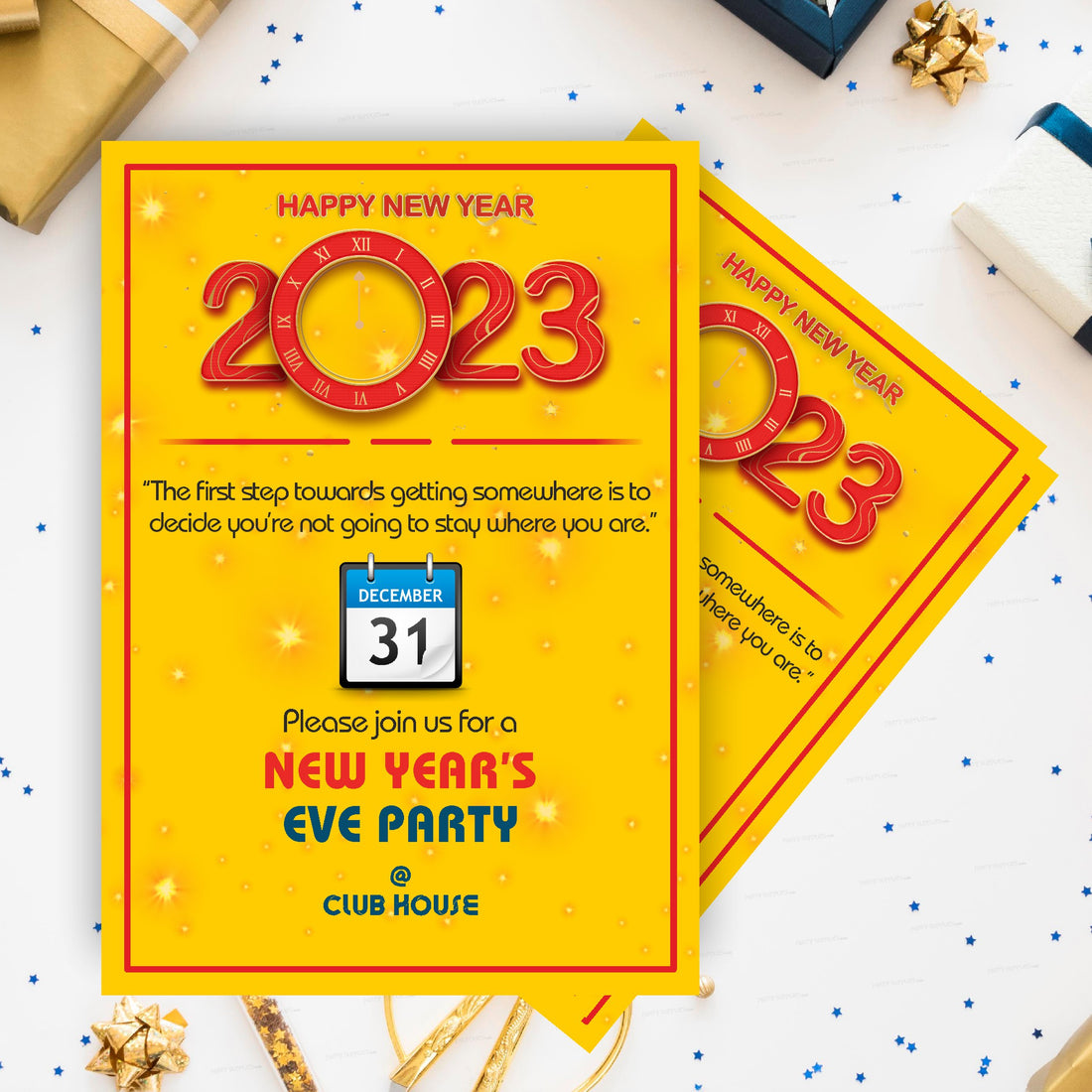 PSI New Year Theme Customized Invite