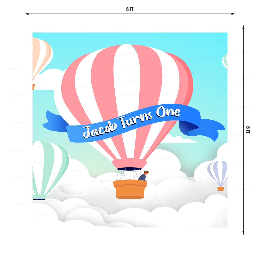 Aeroplane Theme Square Backdrop