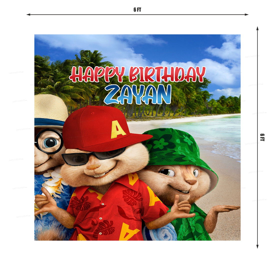 Alvin and Chipmunks Theme Customized Square Backdrop