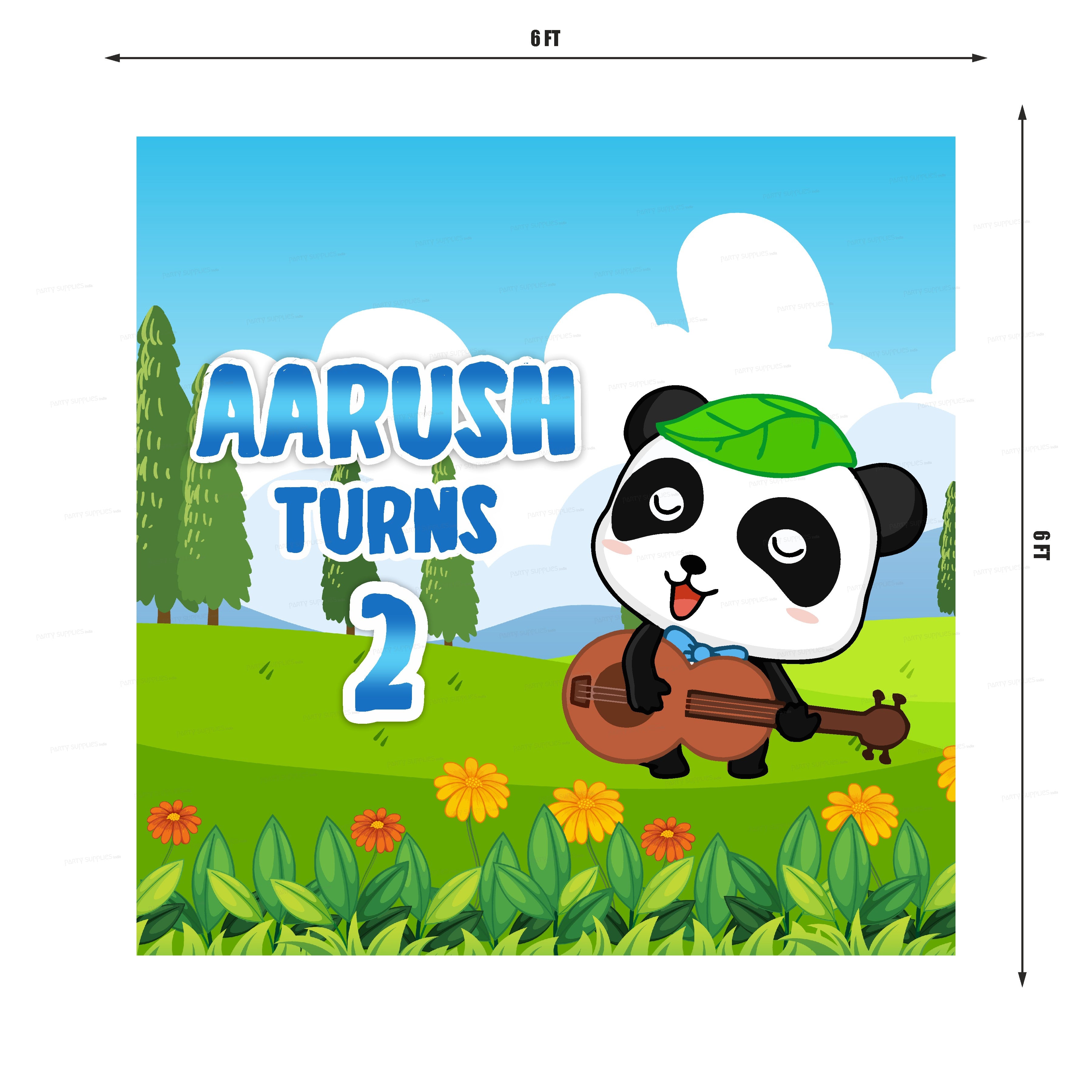 Baby Bus Theme Personalized Square Backdrop