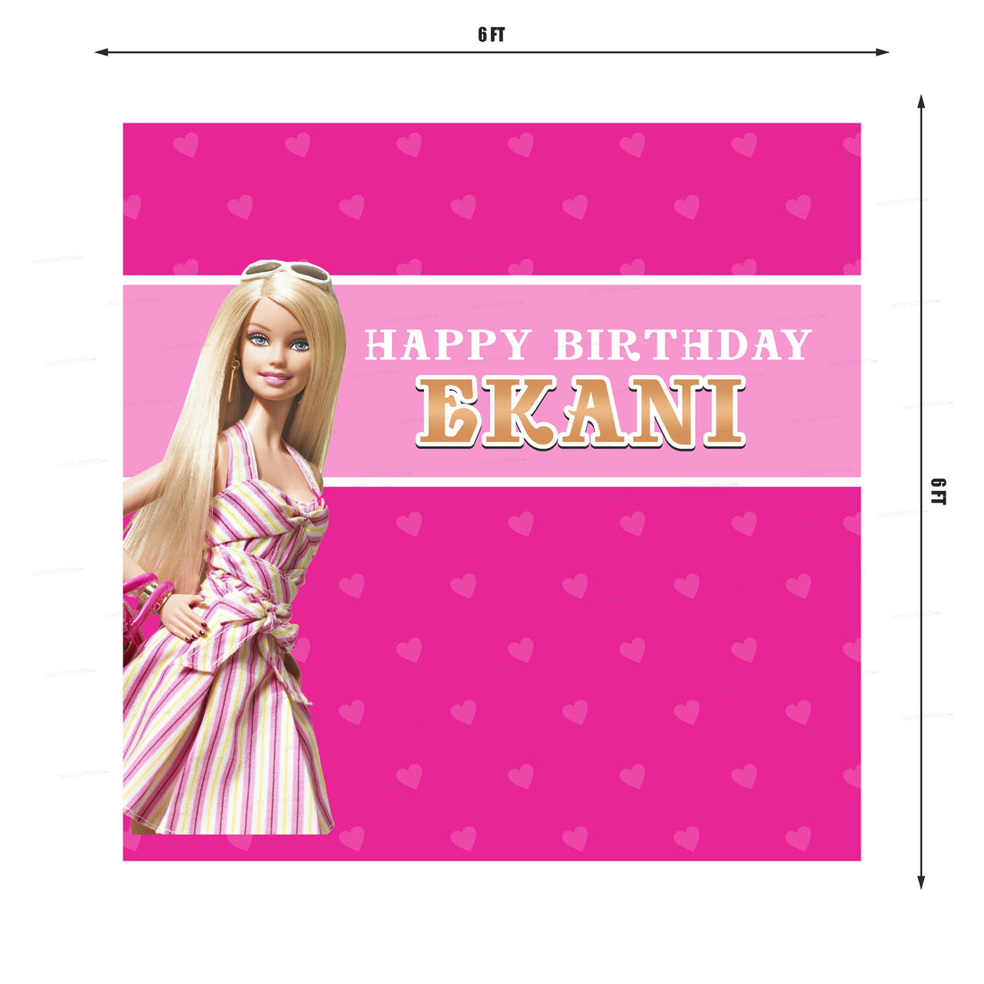 Barbie Theme Square Backdrop