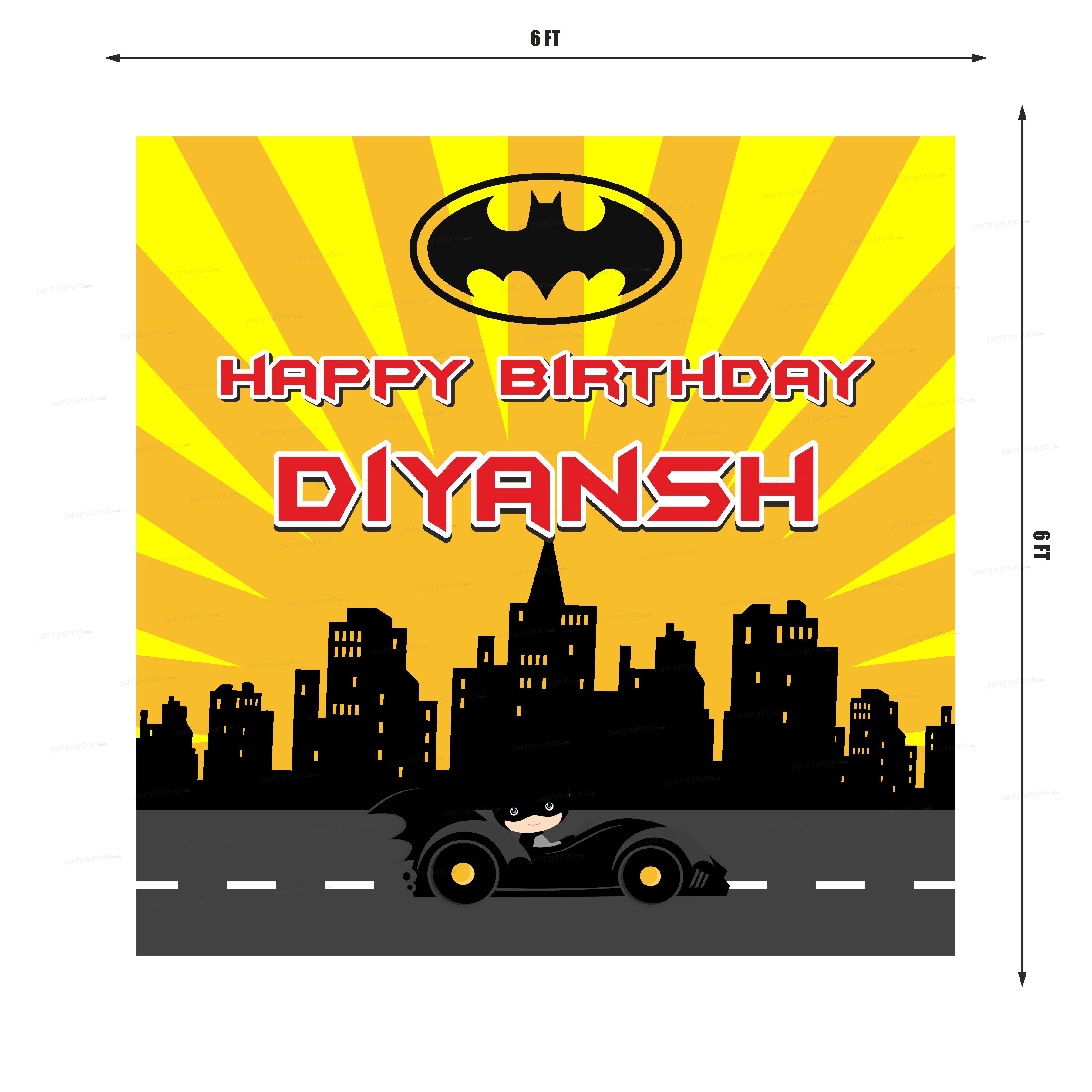 Batman Theme Square Customized Backdrop - image 2 of 3 | Party Supplies India