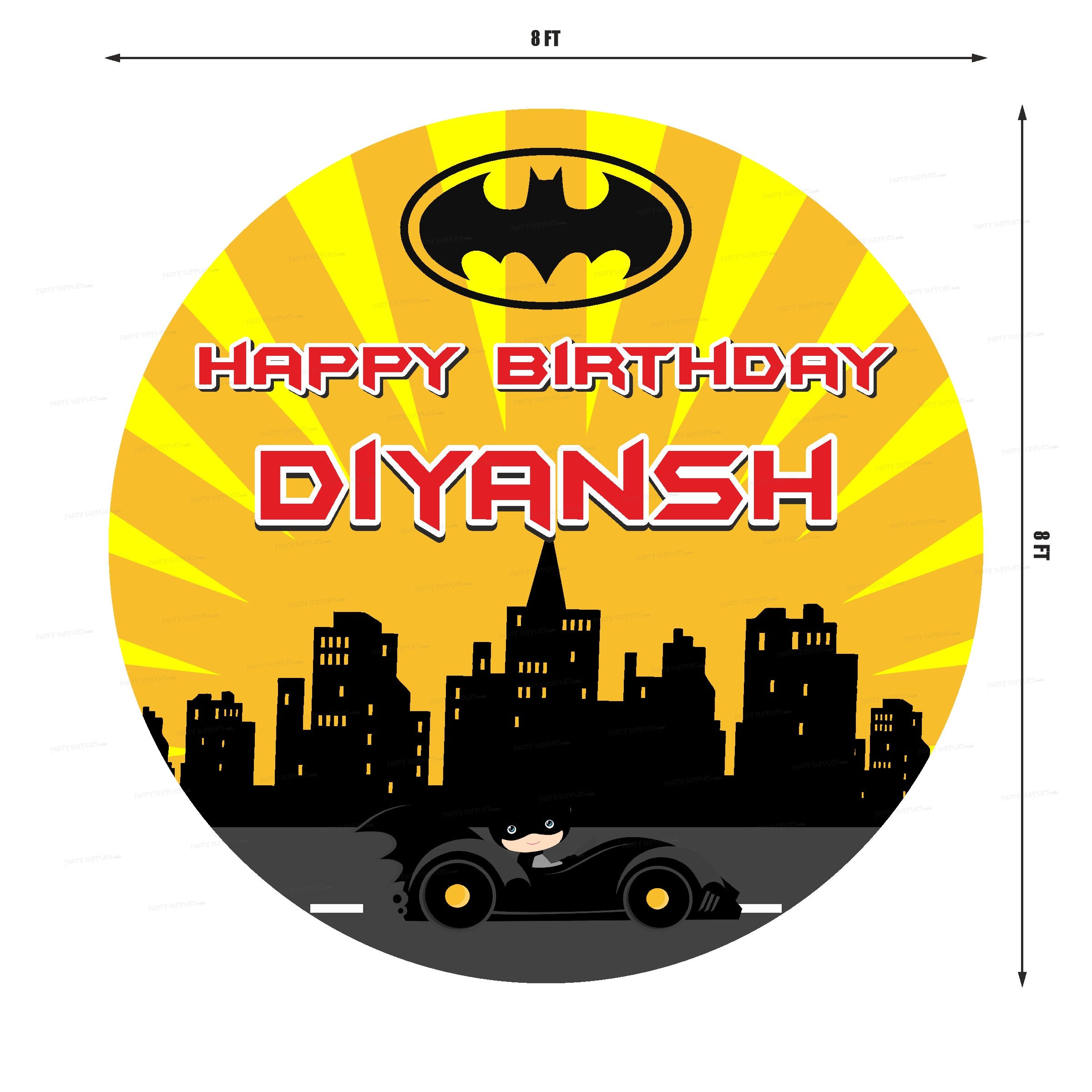 Batman Theme Personalized Backdrop