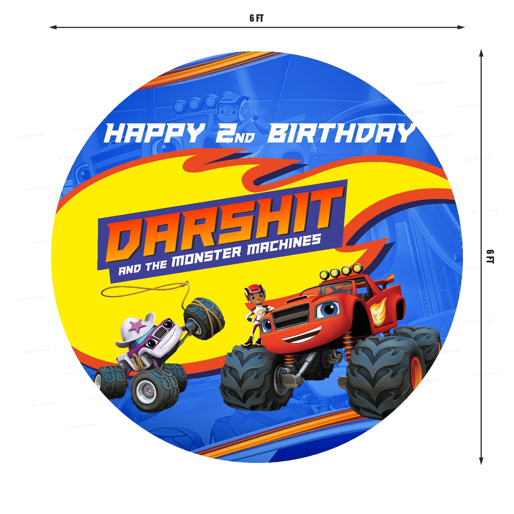 Blaze and the Monster Machines Theme Backdrop