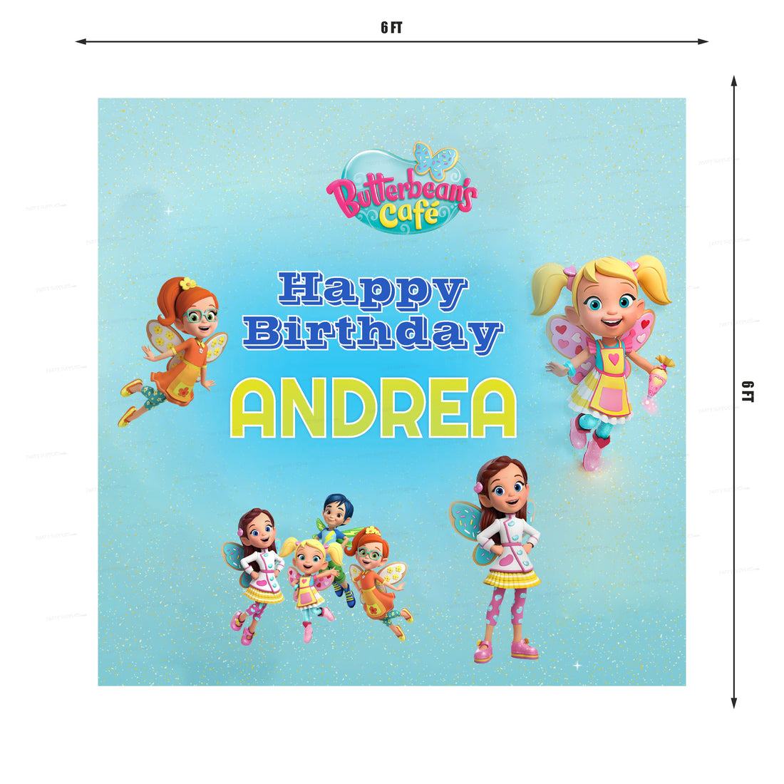 Butter Beans Theme Customized Square Backdrop