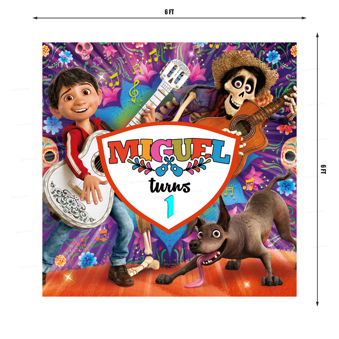 Coco Theme Square Backdrop