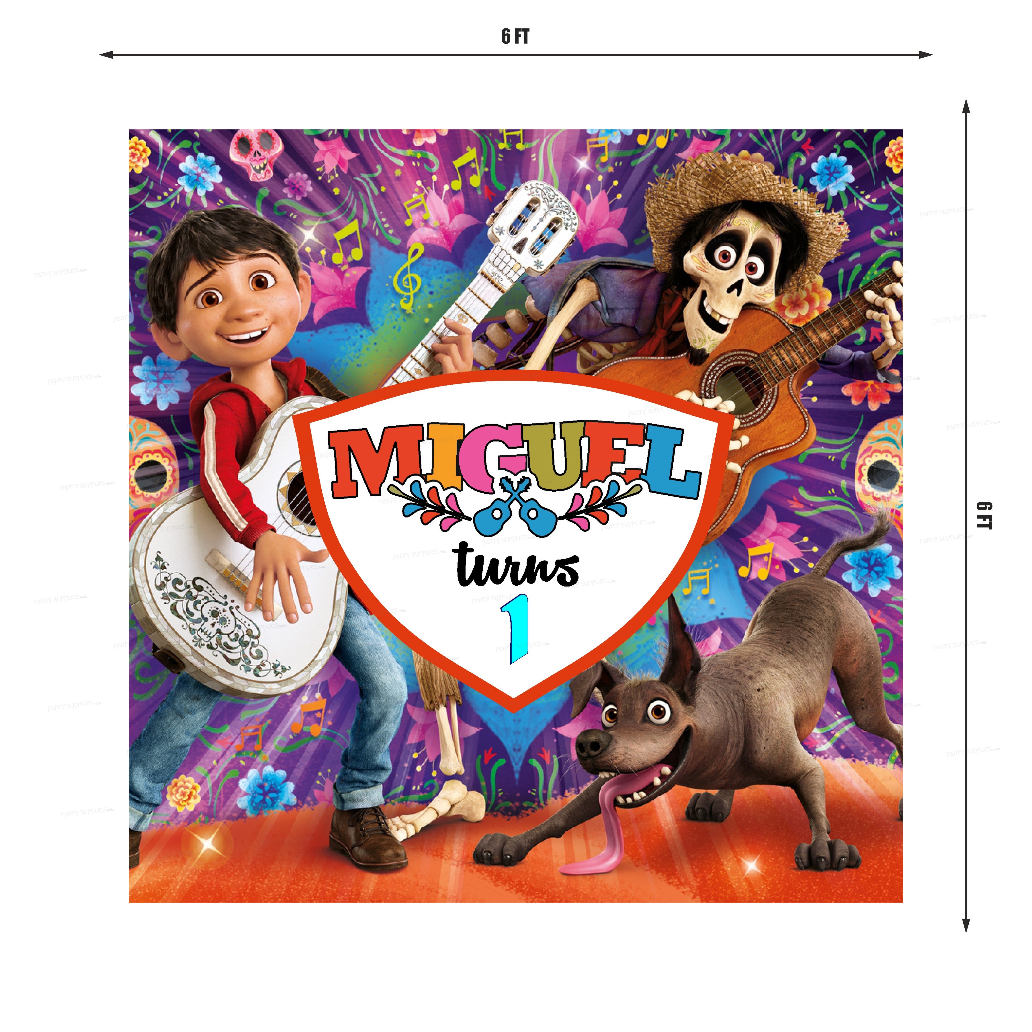 Coco Theme Square Backdrop