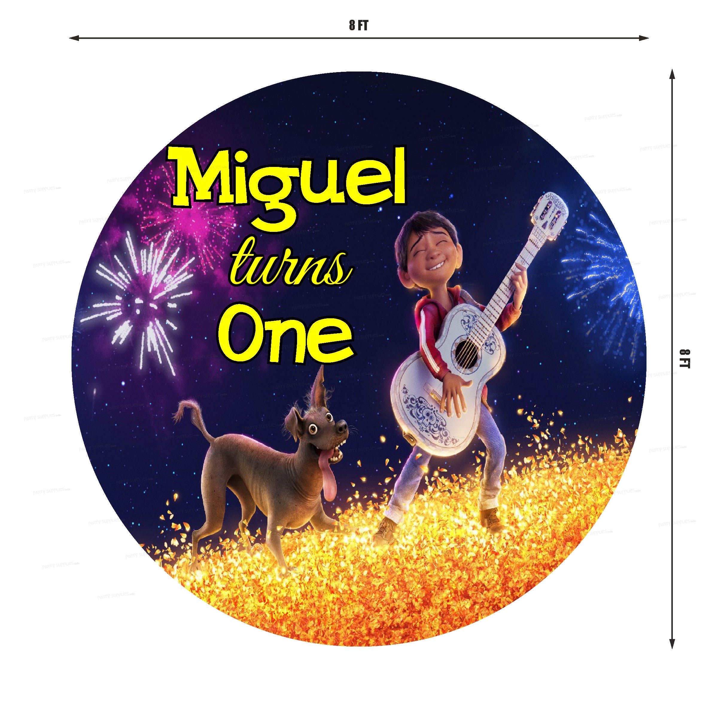 Coco Theme Classic Round Backdrop