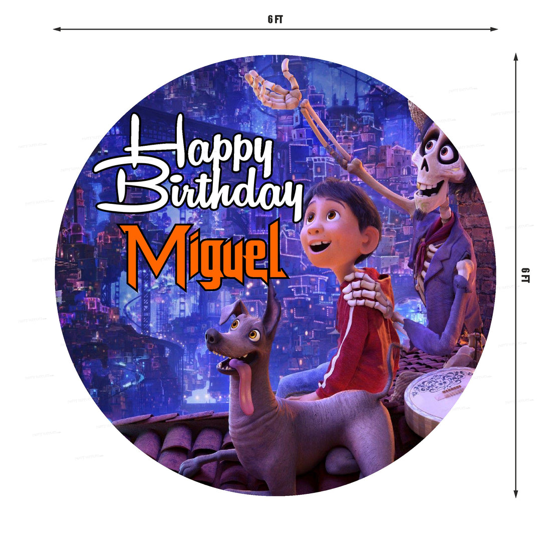 Coco Theme Customized Round Backdrop