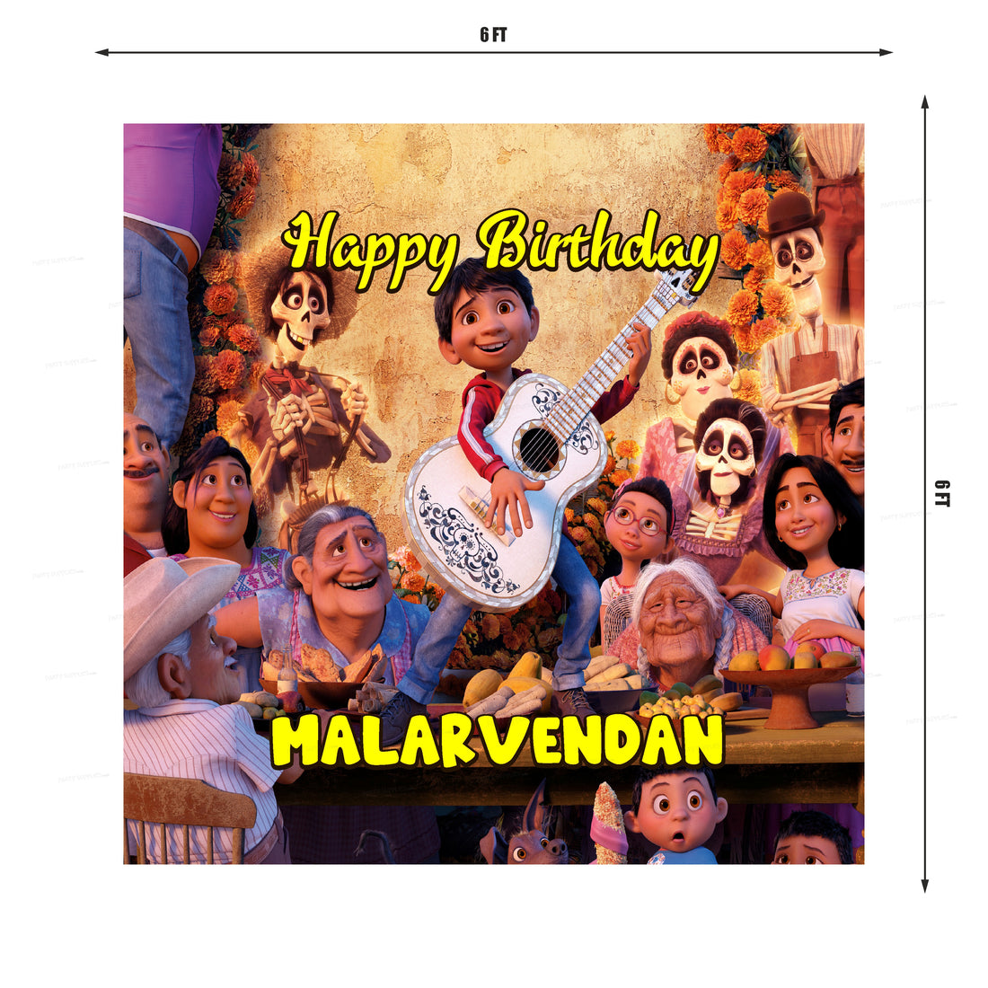 Coco Theme Premium Square Backdrop