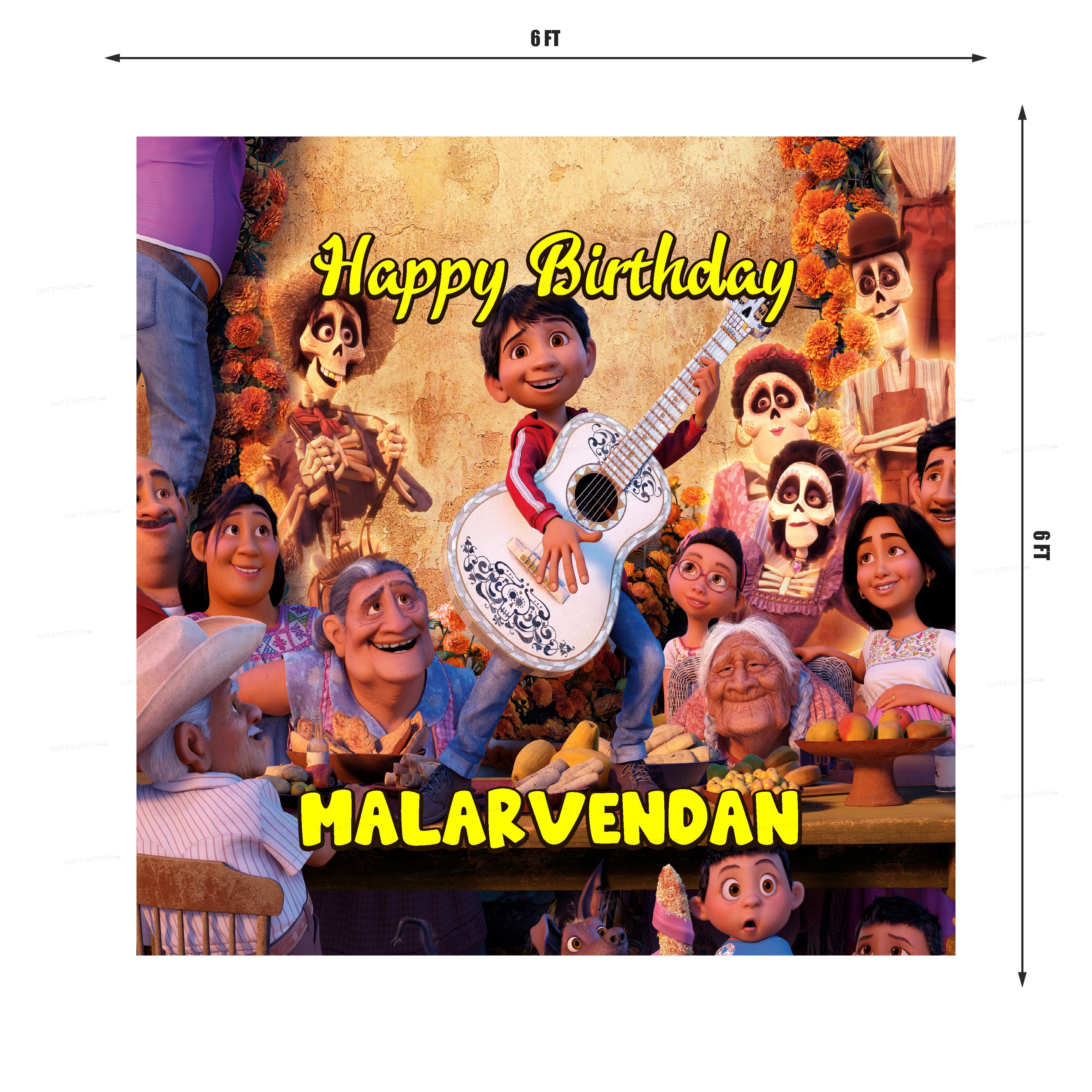 Coco Theme Premium Square Backdrop