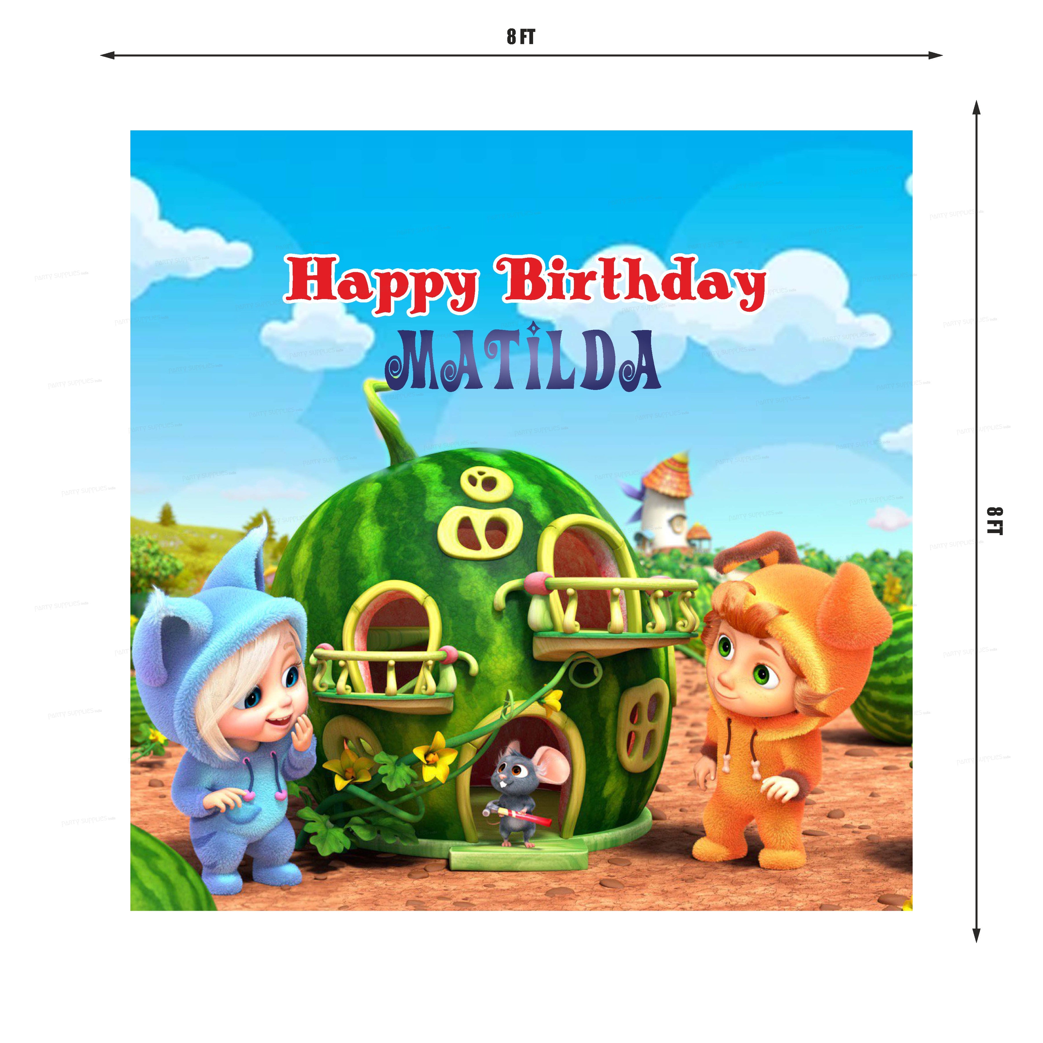 Dave & Ava Theme Square Customized Backdrop