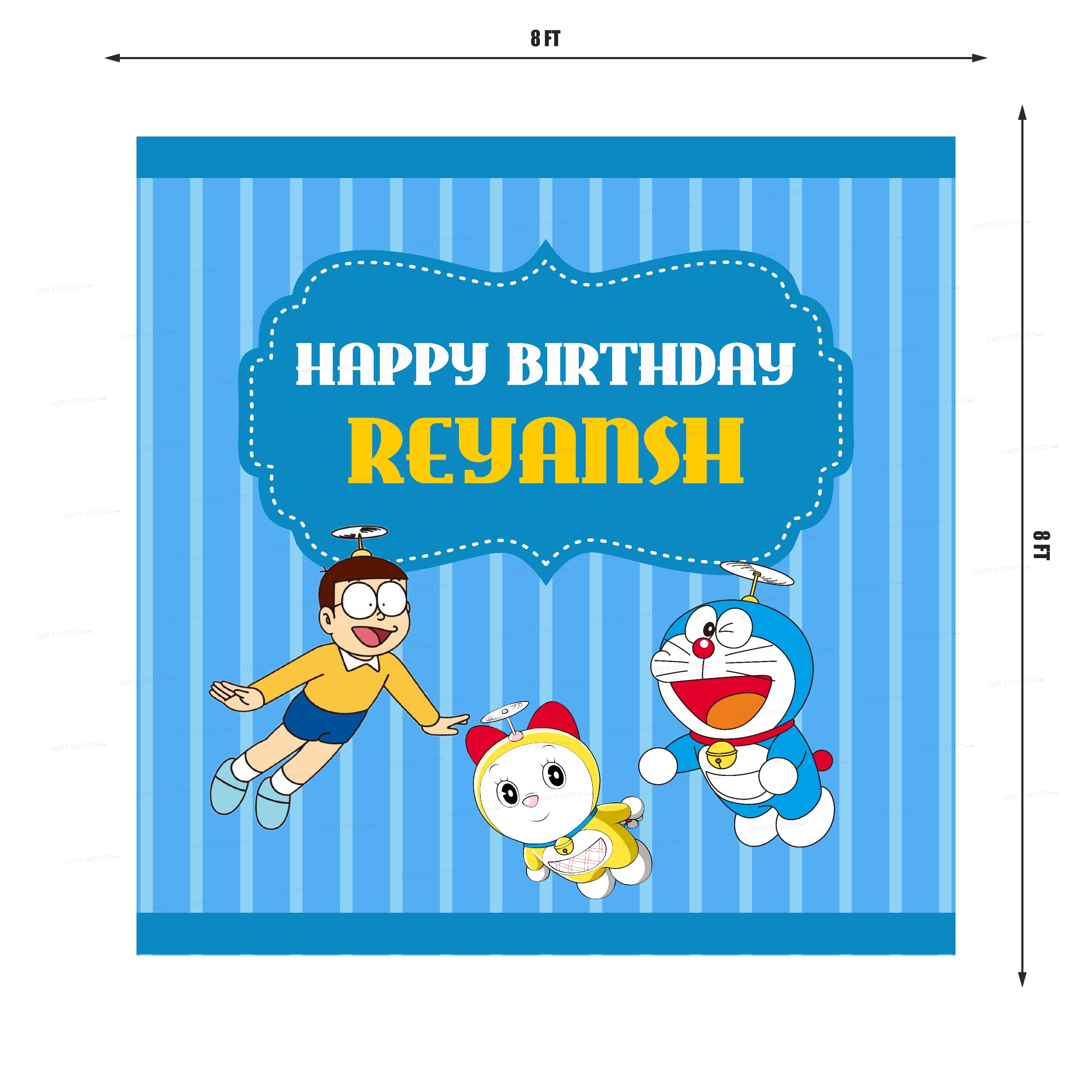 Doraemon Theme Customized Square Backdrop