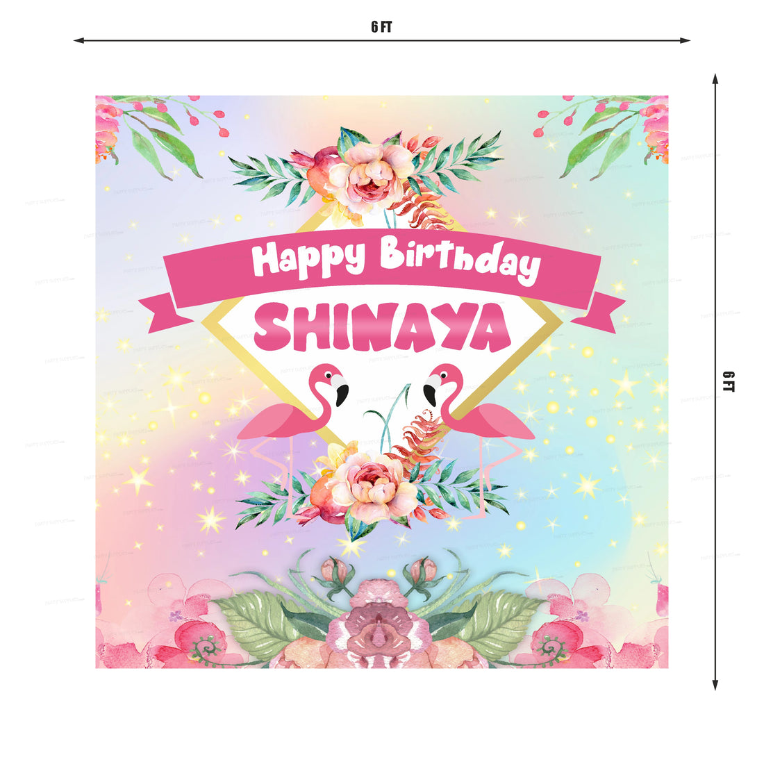 Flamingo Theme Classic Square Backdrop