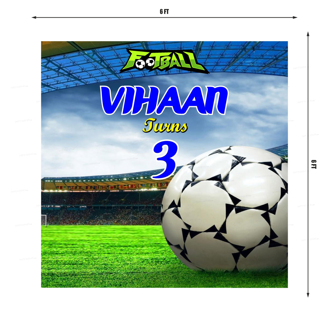 Football Theme Square Backdrop