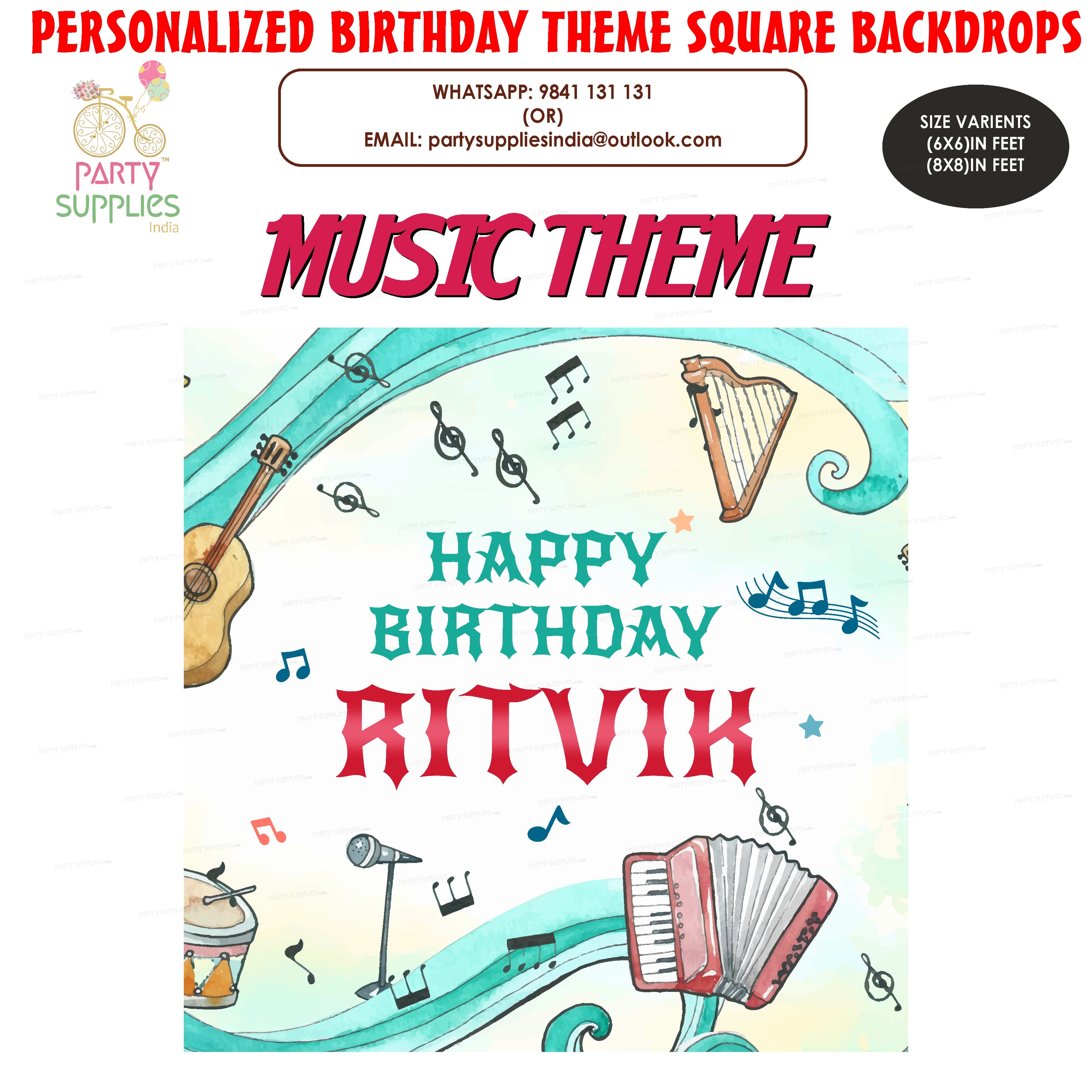Music Theme Premier Square Backdrop