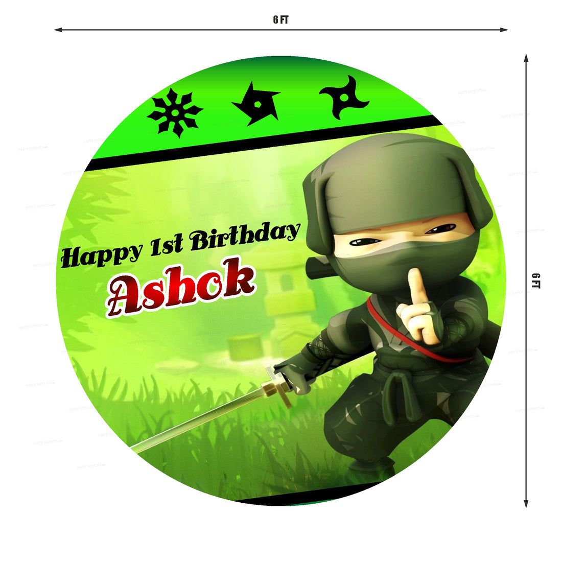 Ninja Theme Round Backdrop