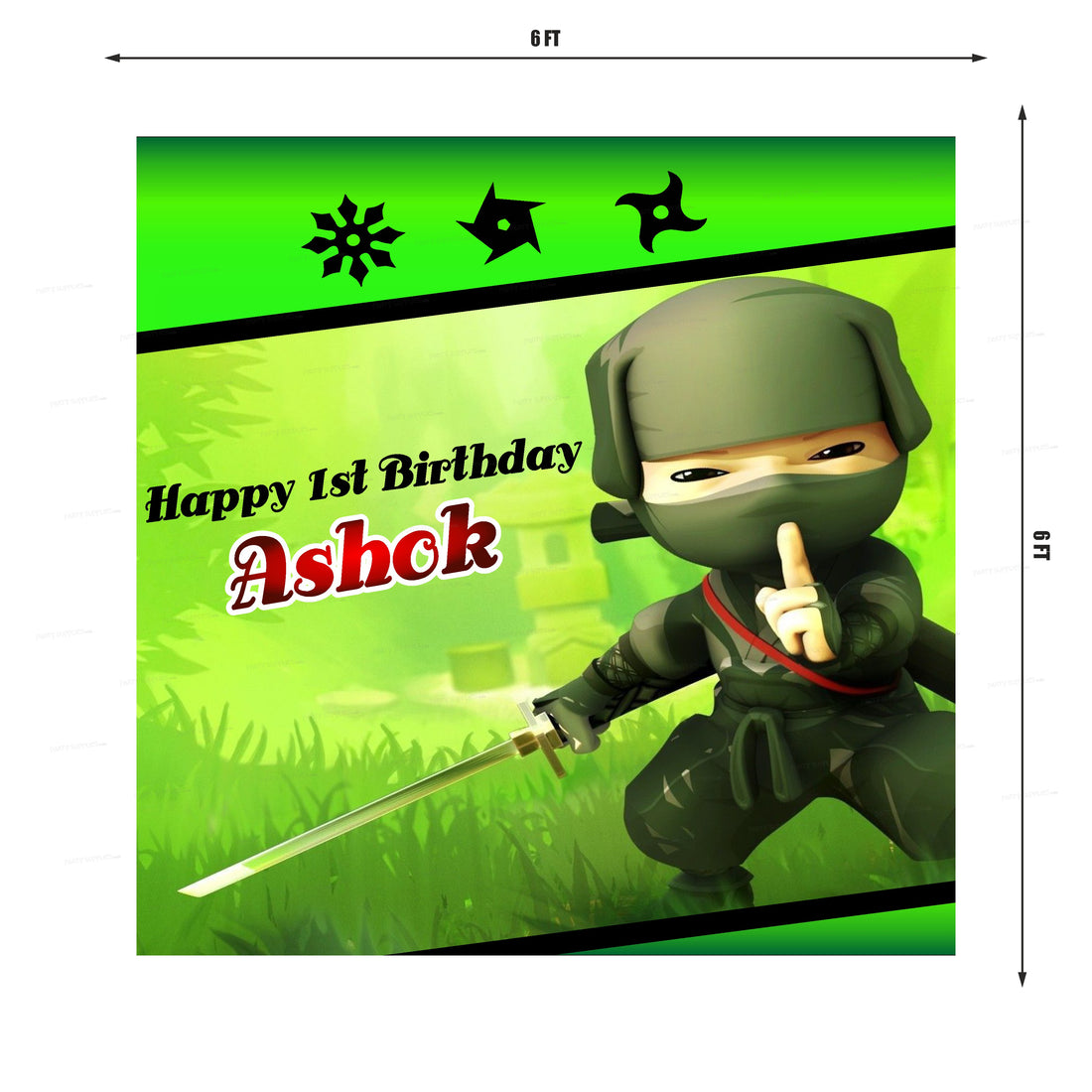 Ninja Theme Square Backdrop