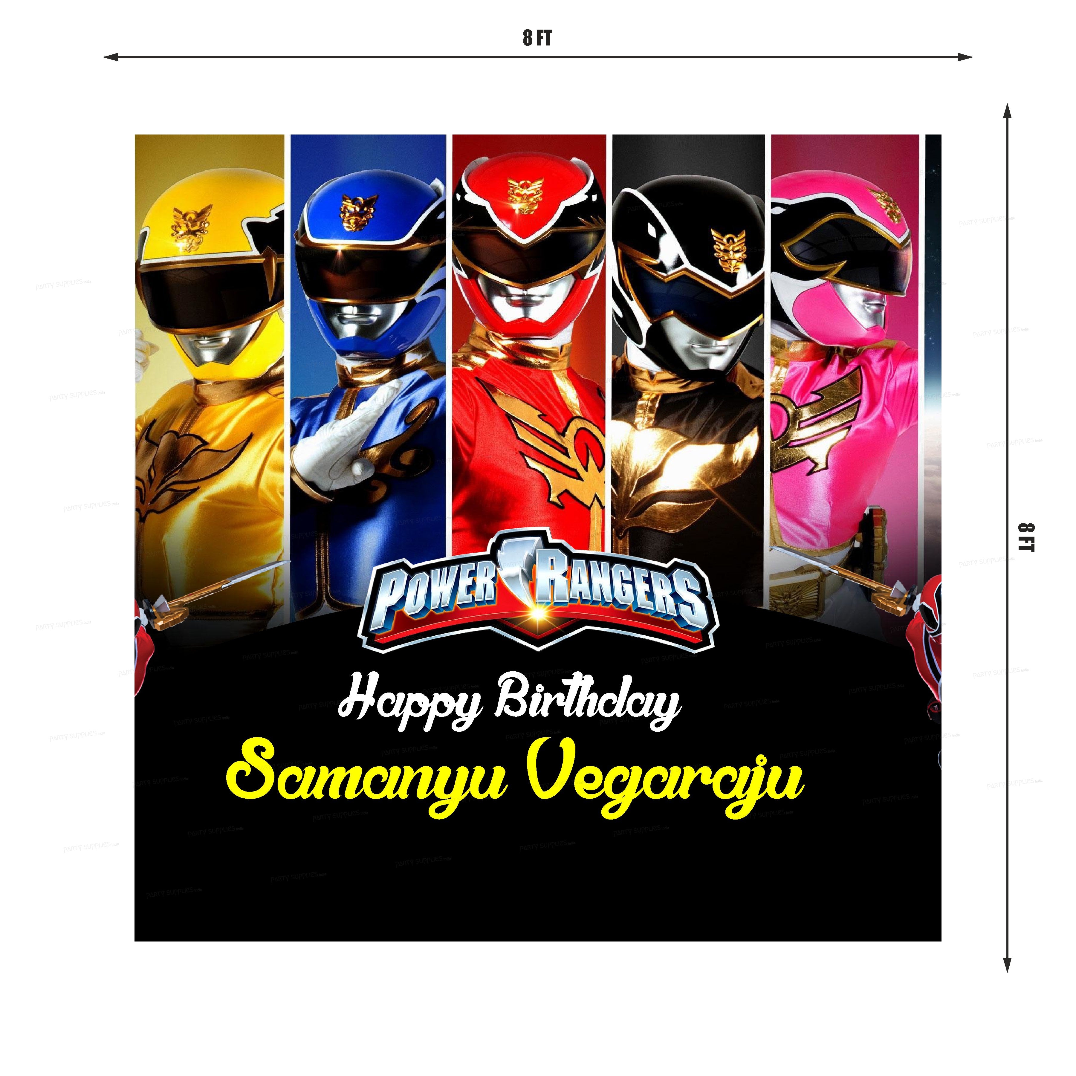 Power Rangers Theme Customized Square Backdrop