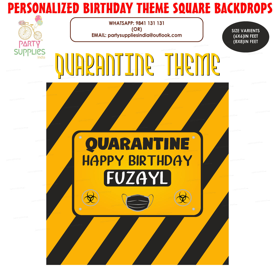 PSI Quarantine Theme Square Backdrop
