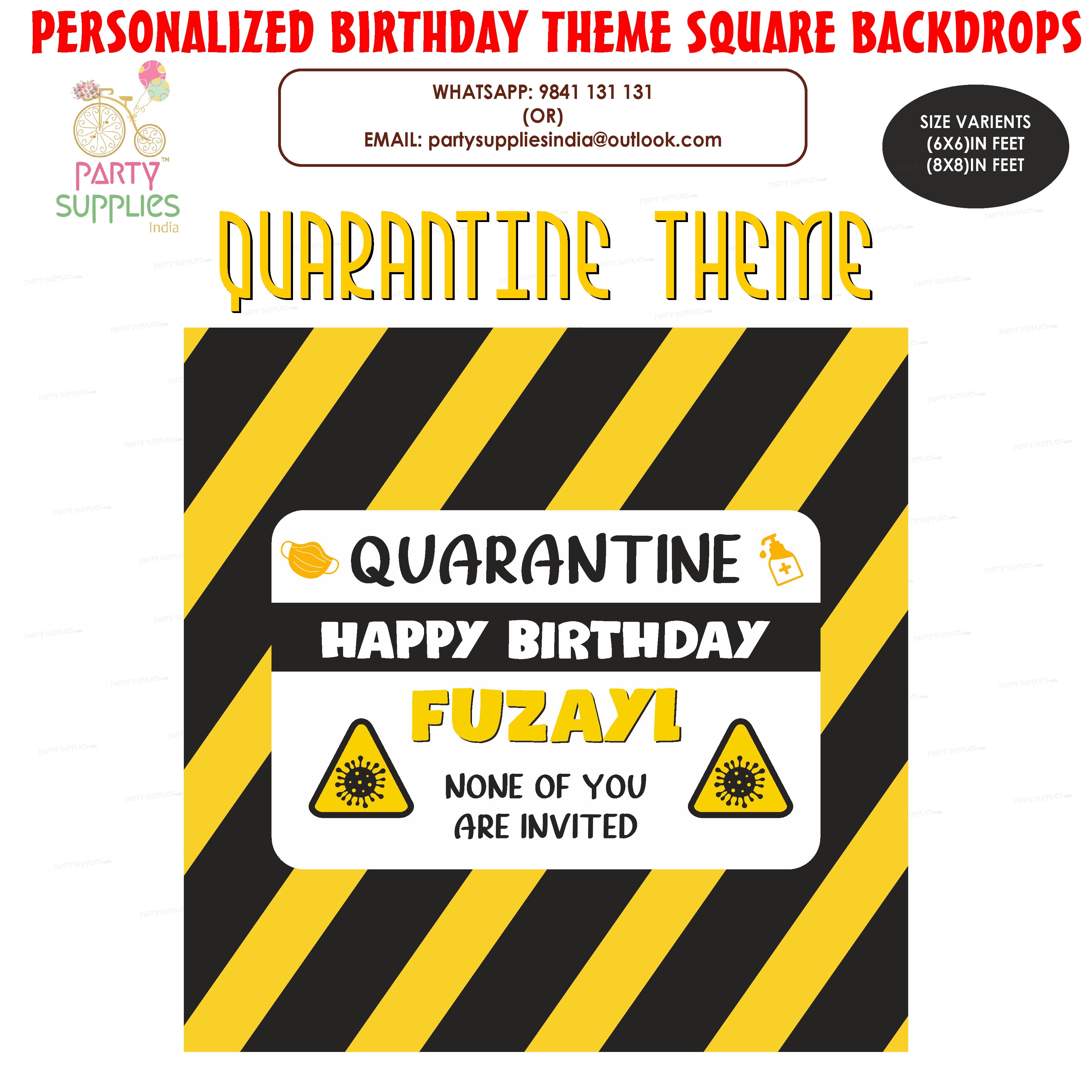 Quarantine Theme Customized Square Backdrop