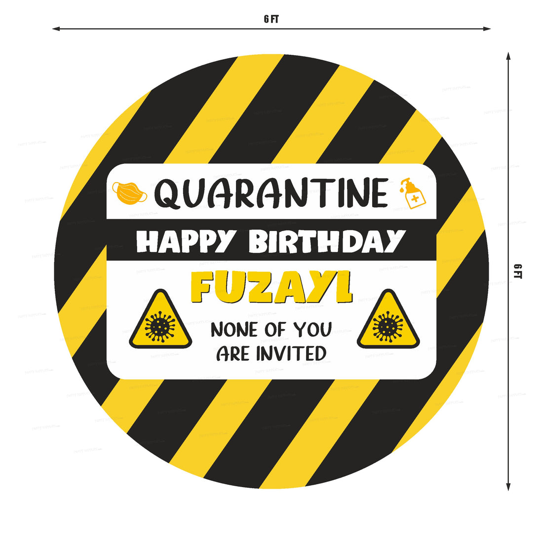 Quarantine Theme Customized Round Backdrop