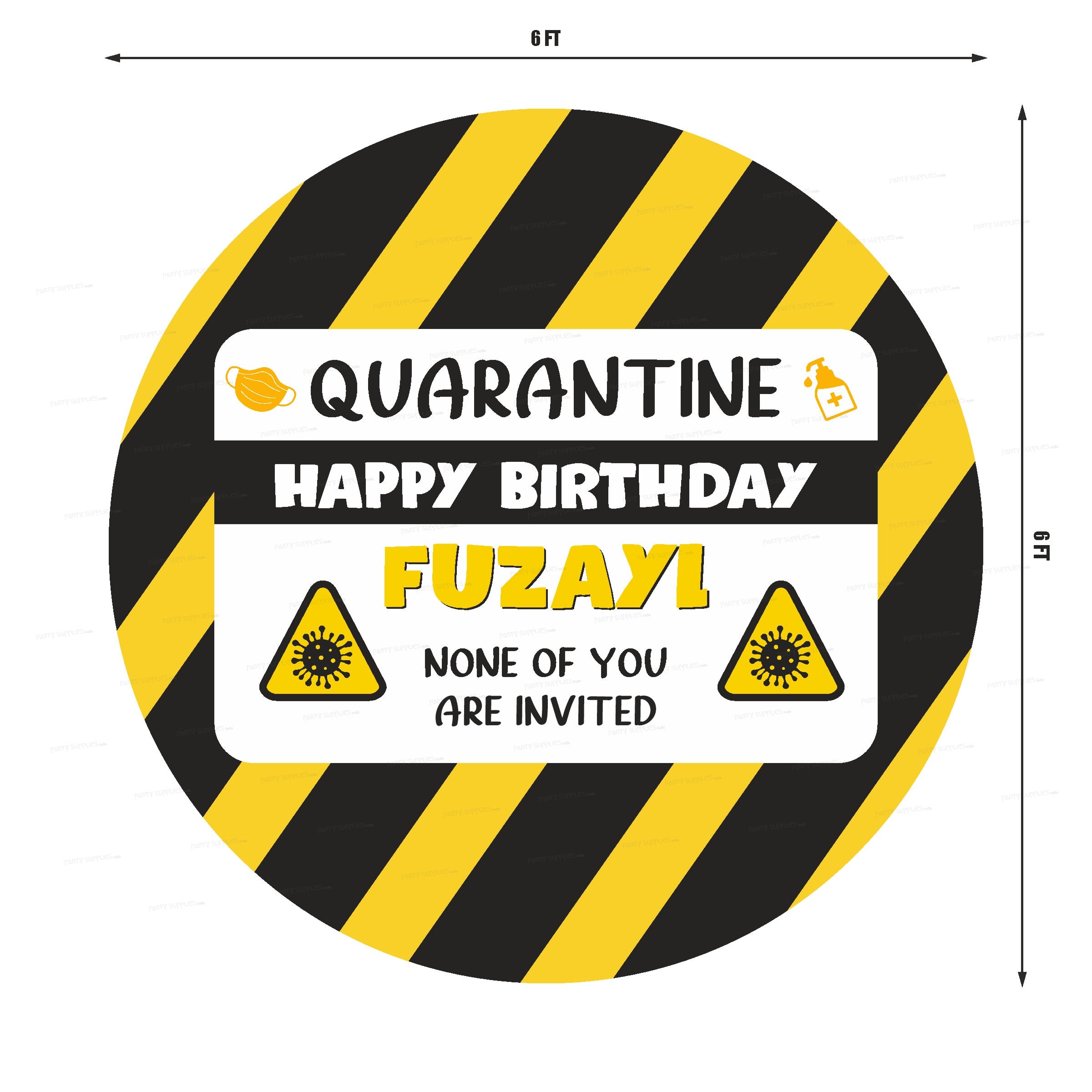 Quarantine Theme Customized Round Backdrop