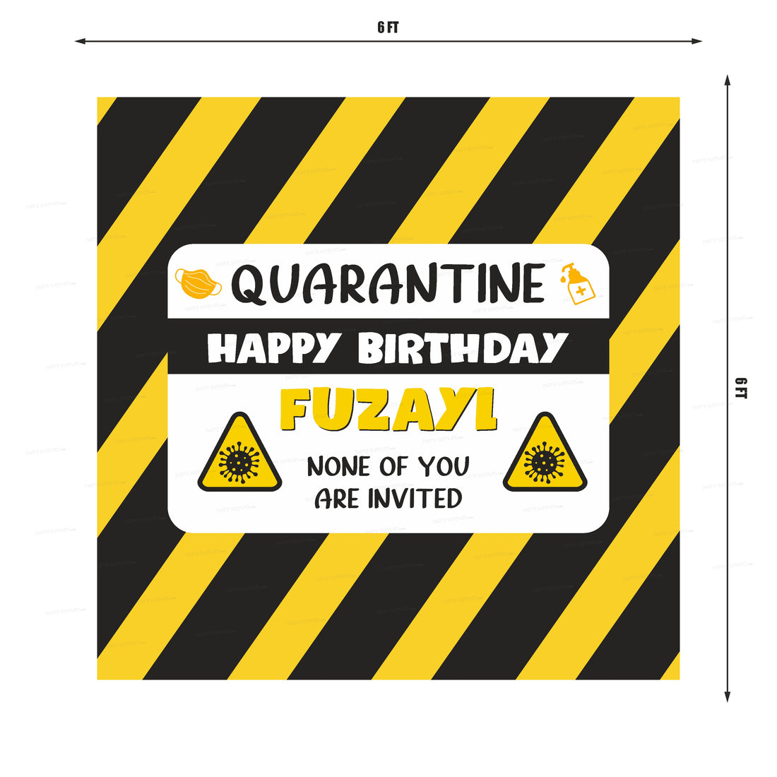 Quarantine Theme Customized Square Backdrop