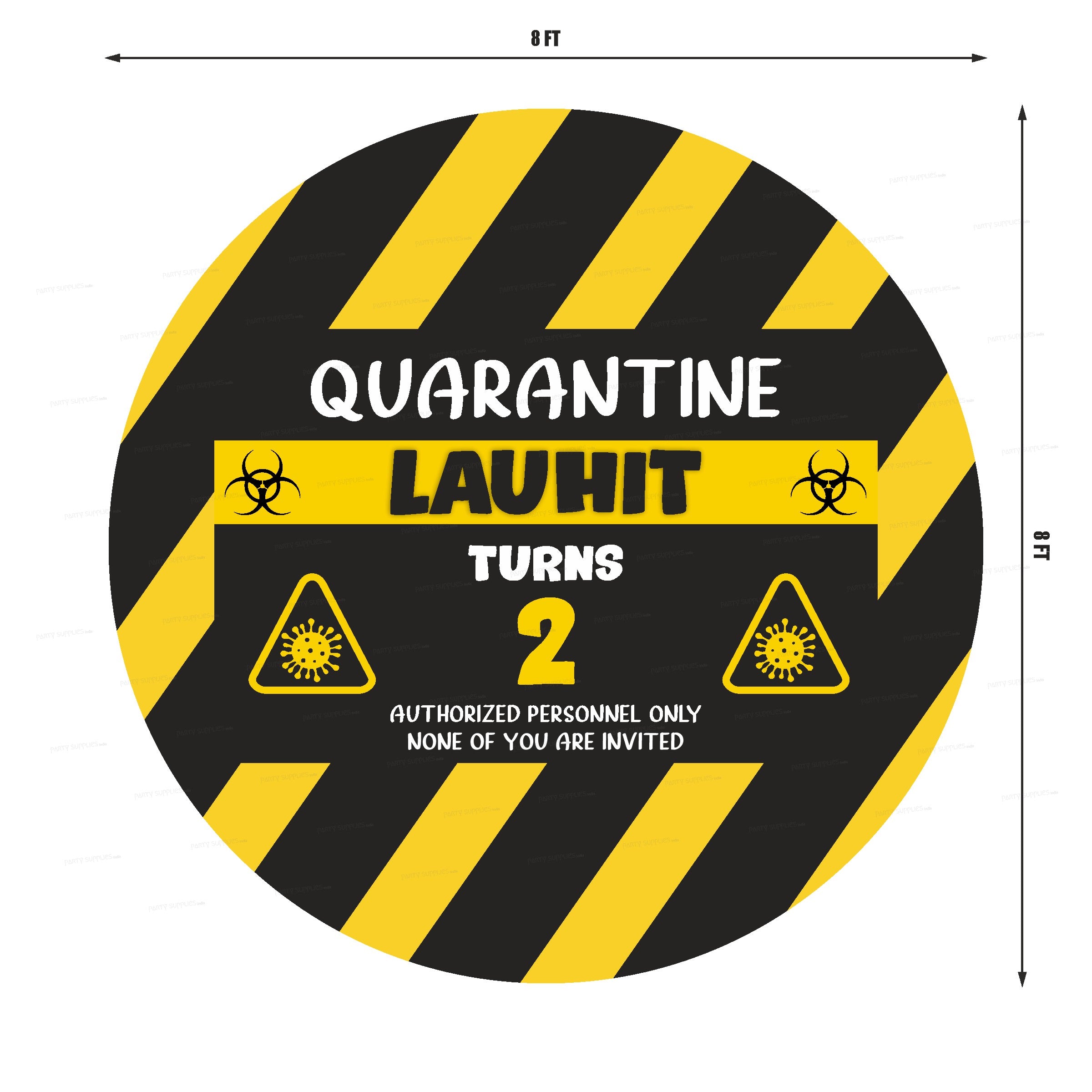 Quarantine Theme Personalized Backdrop