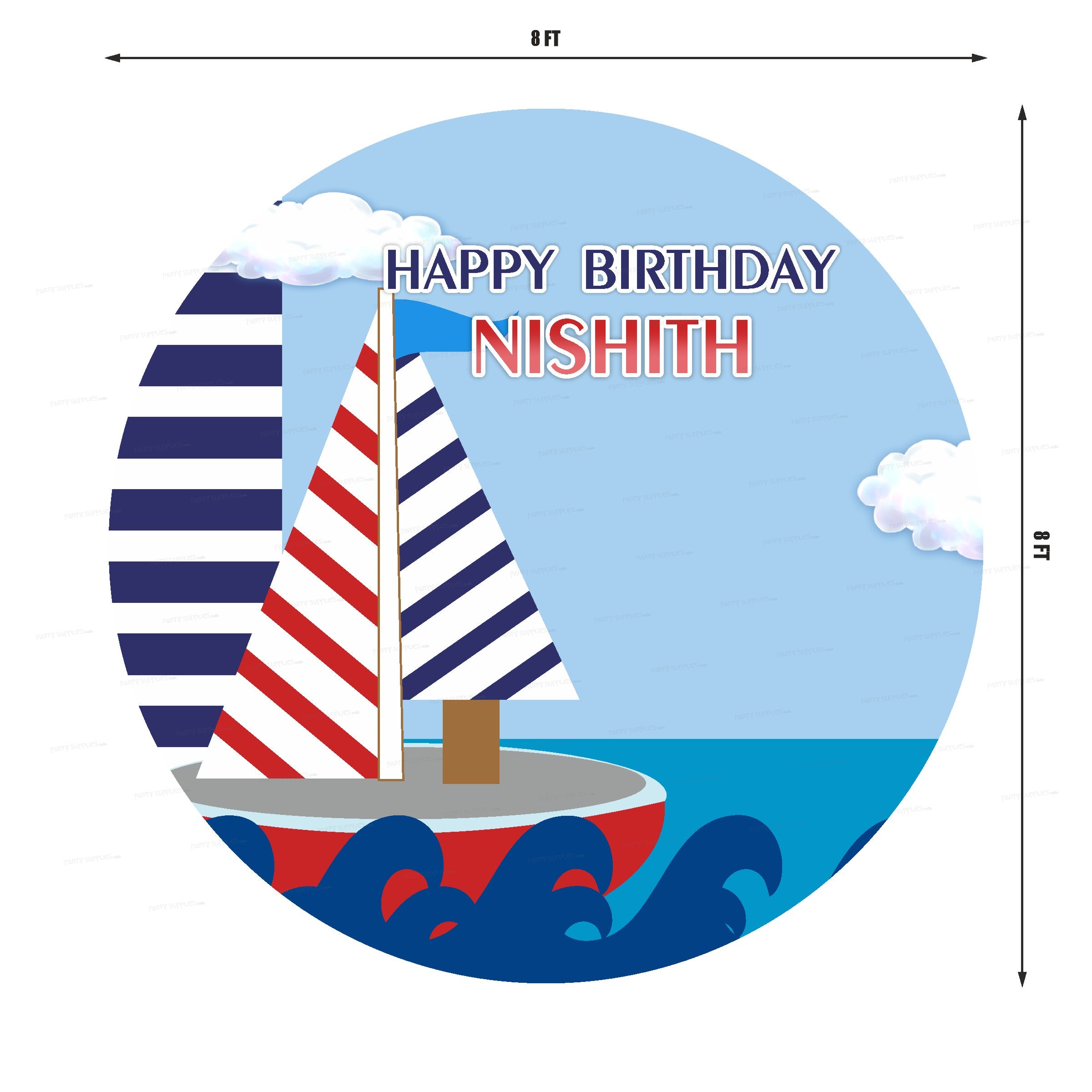 Sailor Theme Customized Backdrop