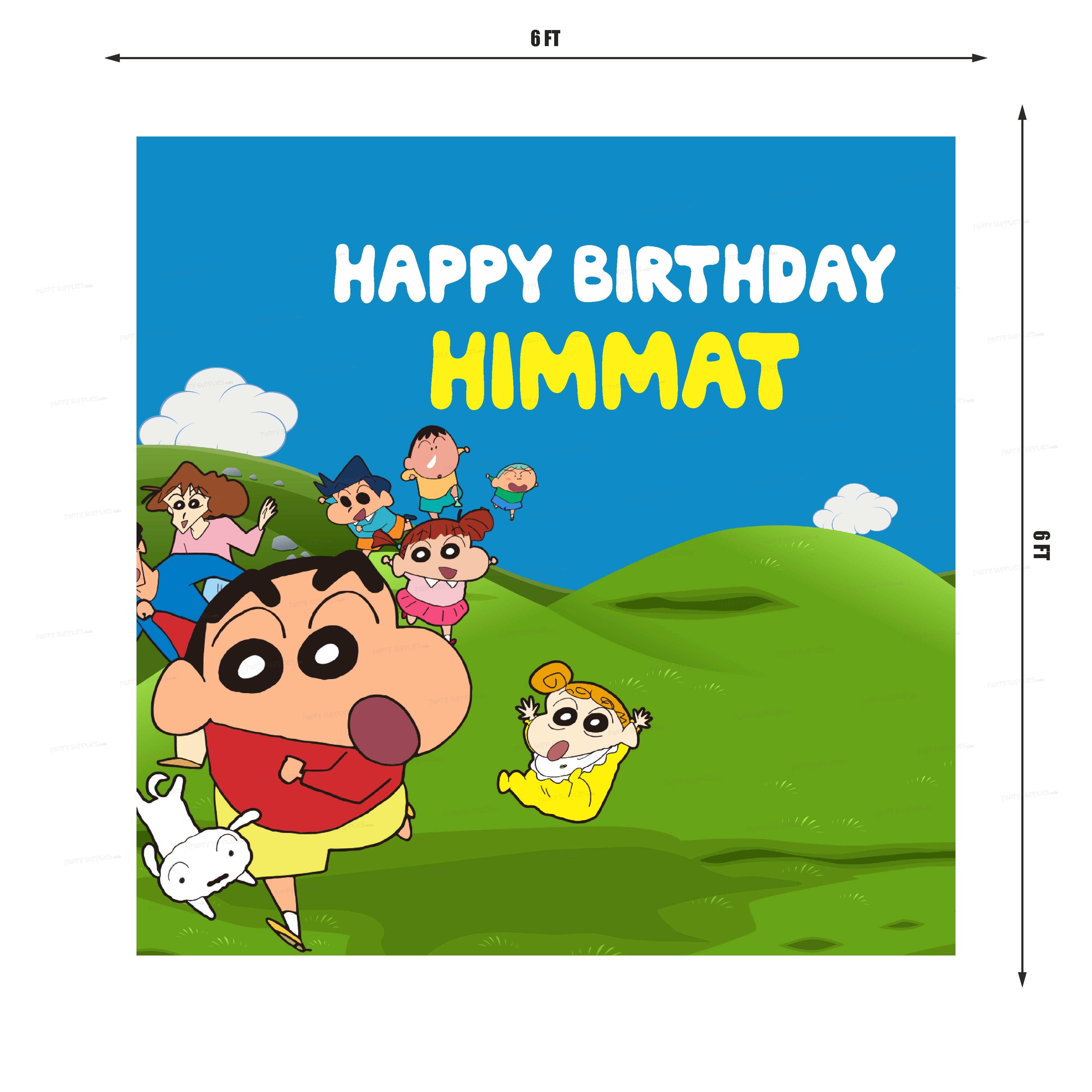 Shinchan Theme Customized Square Backdrop