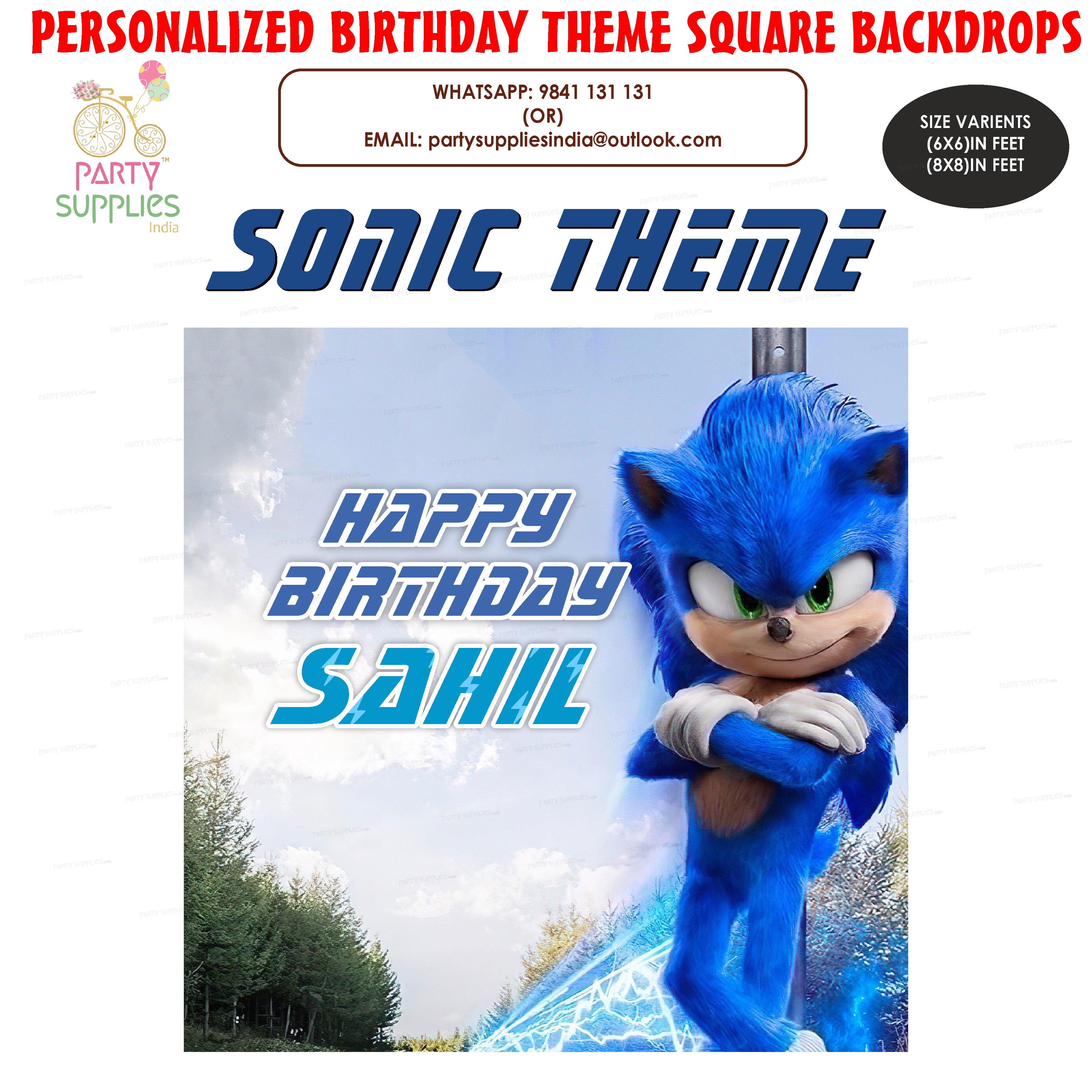 Sonic the Hedgehog Theme Square Backdrop