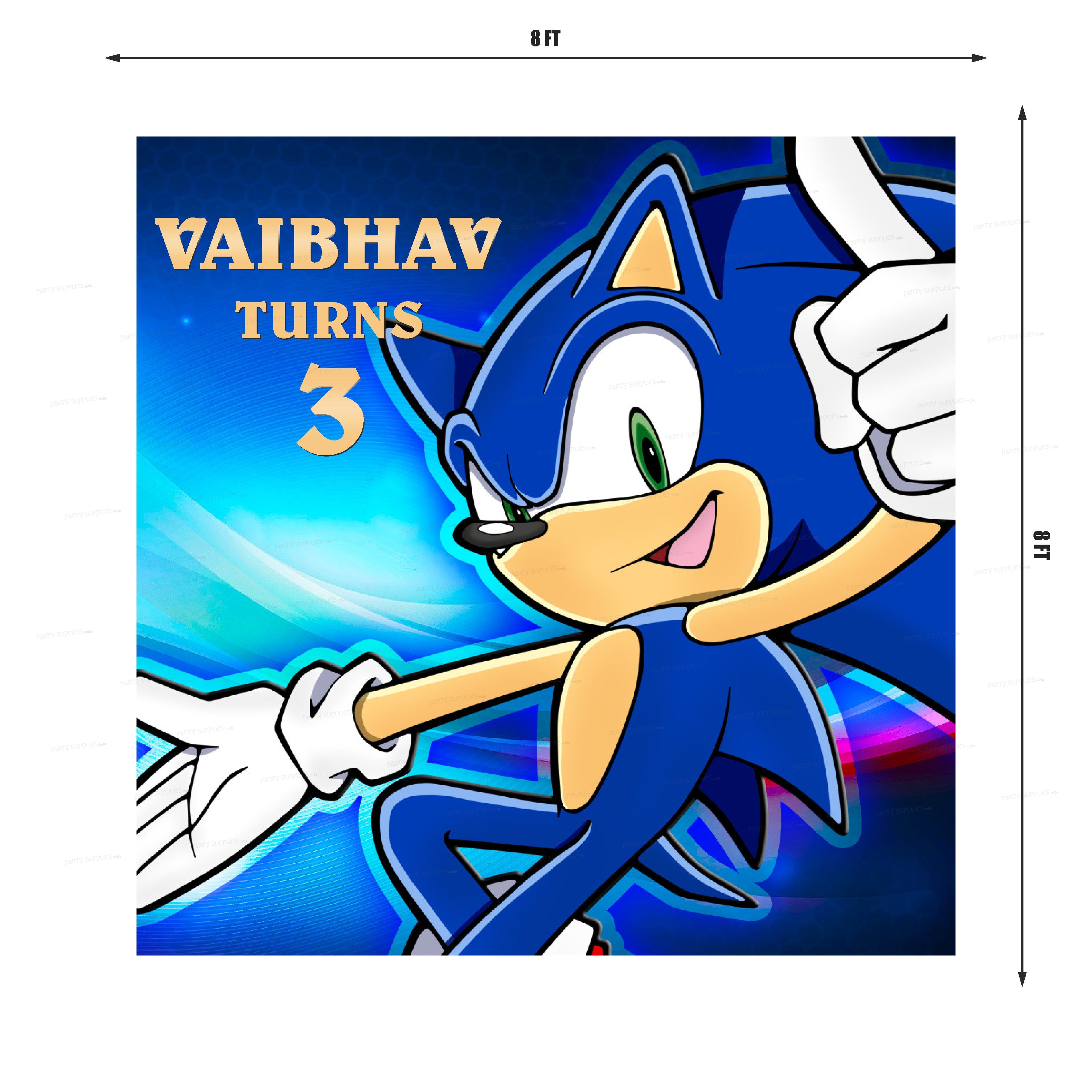 Sonic the Hedgehog Theme Classic Square Backdrop