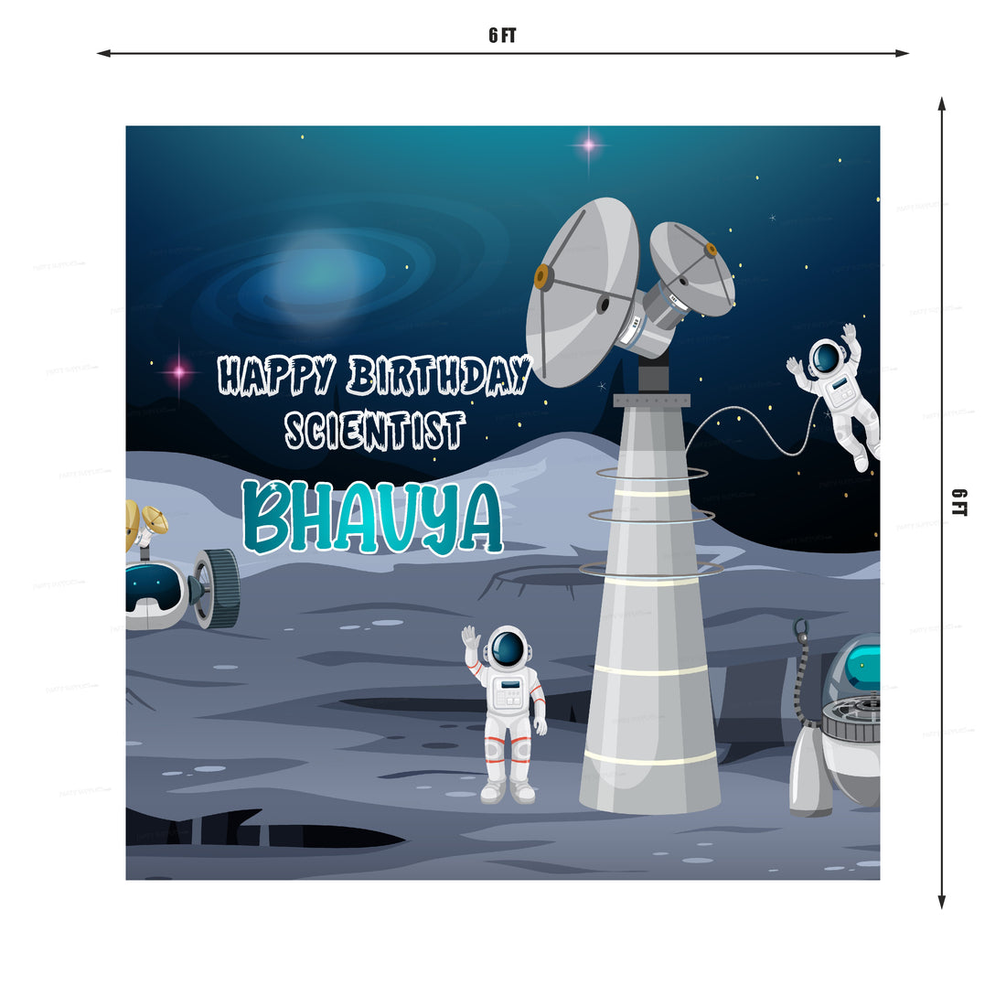 Space Theme Customized Square Backdrop