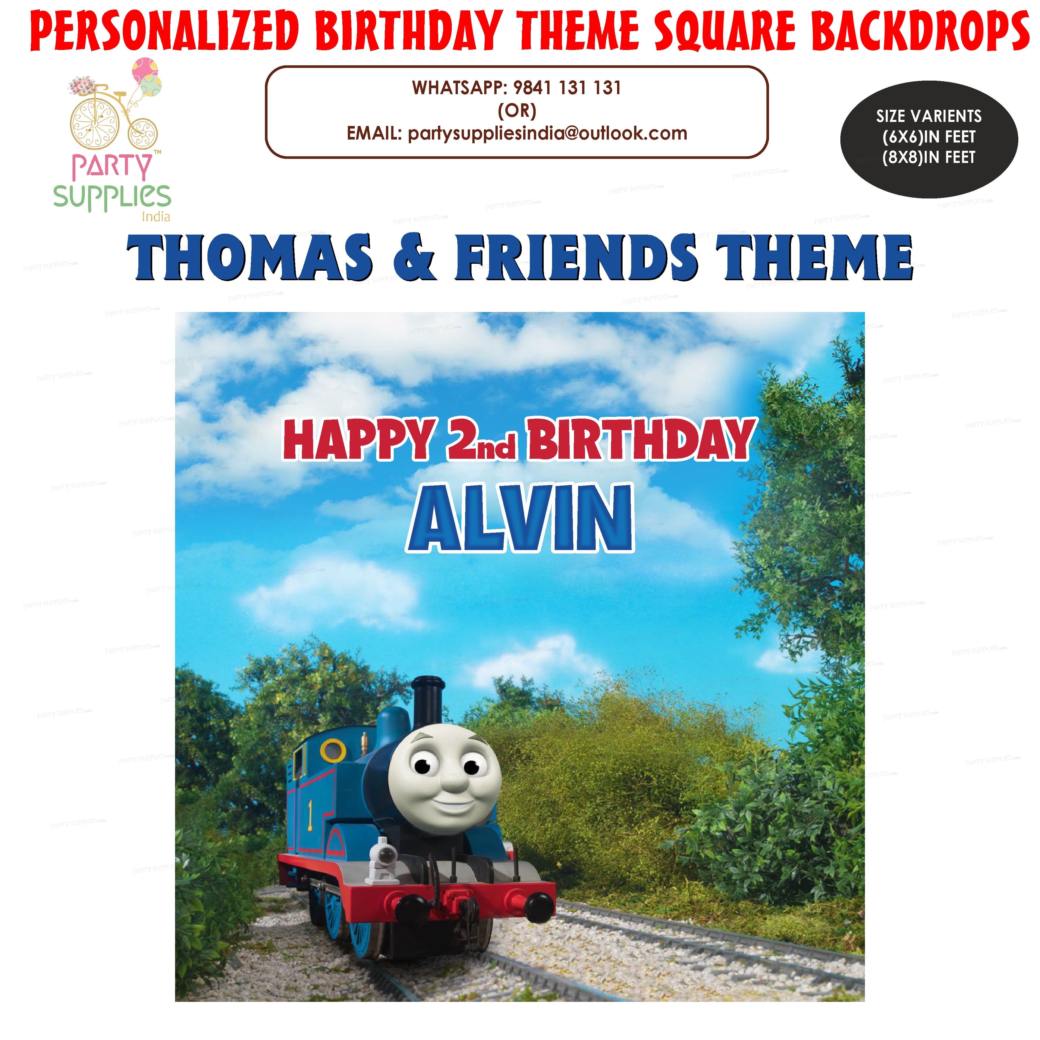 Thomas and Friends Theme Square Backdrop