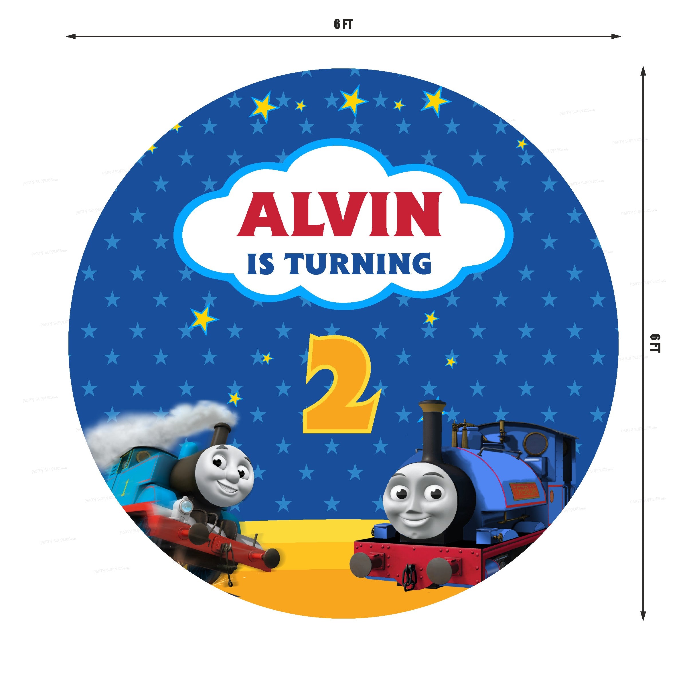 Thomas and Friends Theme Customized Round Backdrop