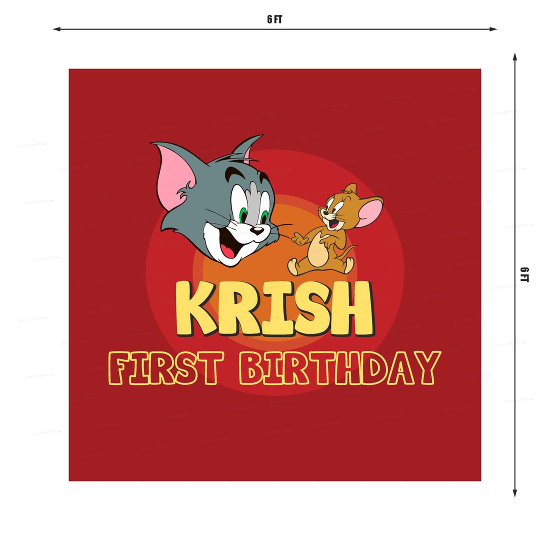 Tom & Jerry Theme Square Backdrop