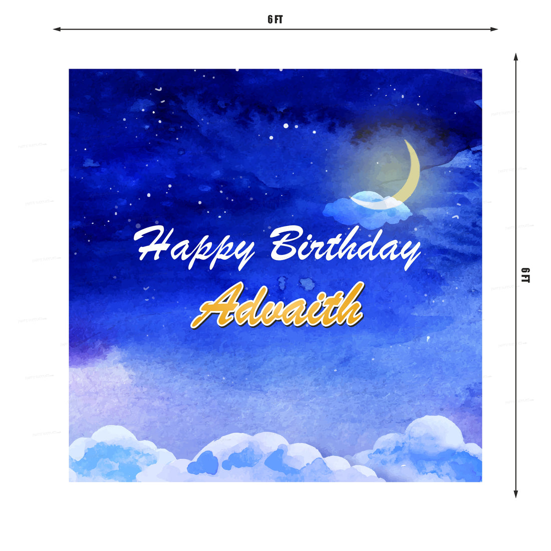 Twinkle Twinkle Little Star Boy Theme Square Backdrop