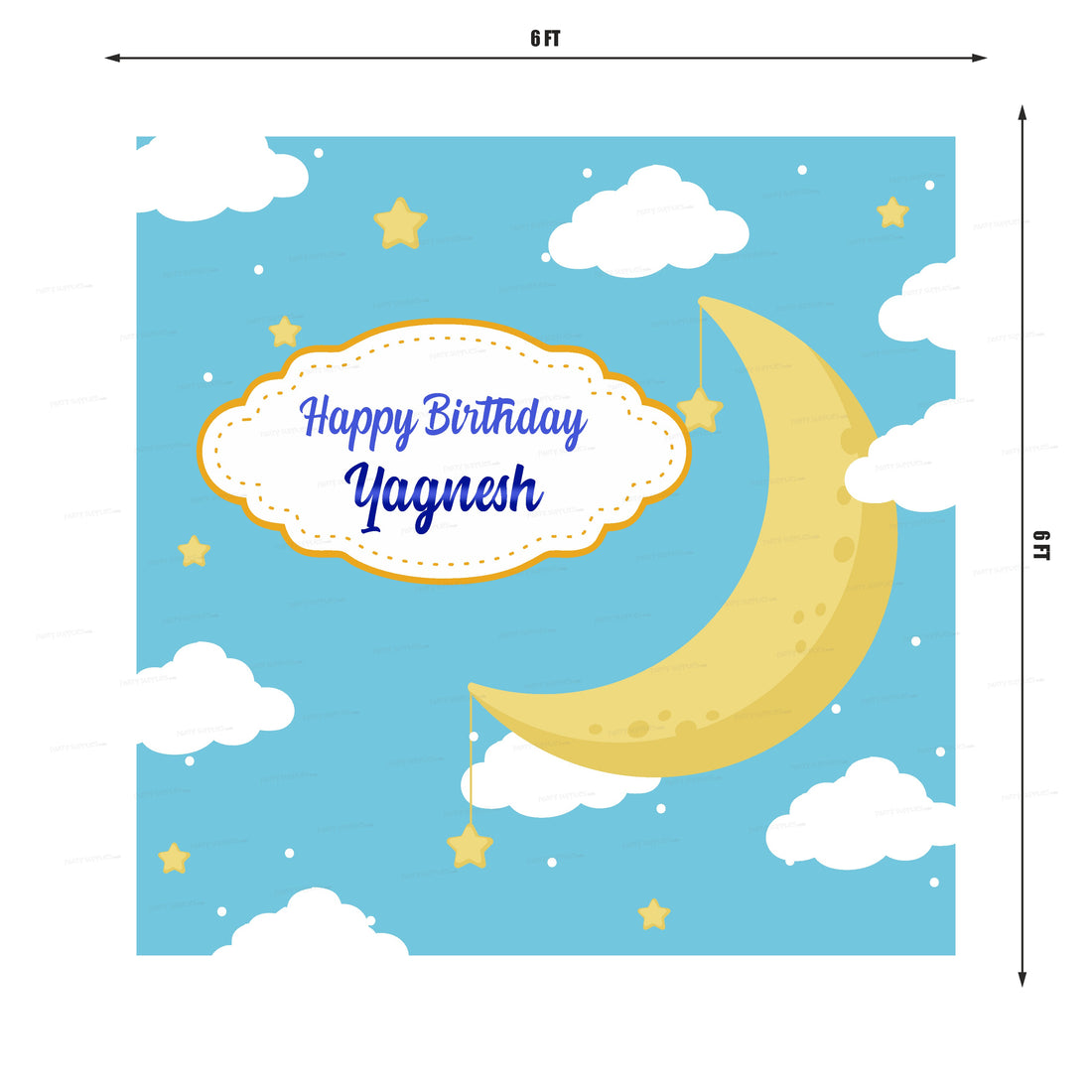 Twinkle Twinkle Little Star Boy Theme Customized Square Backdrop