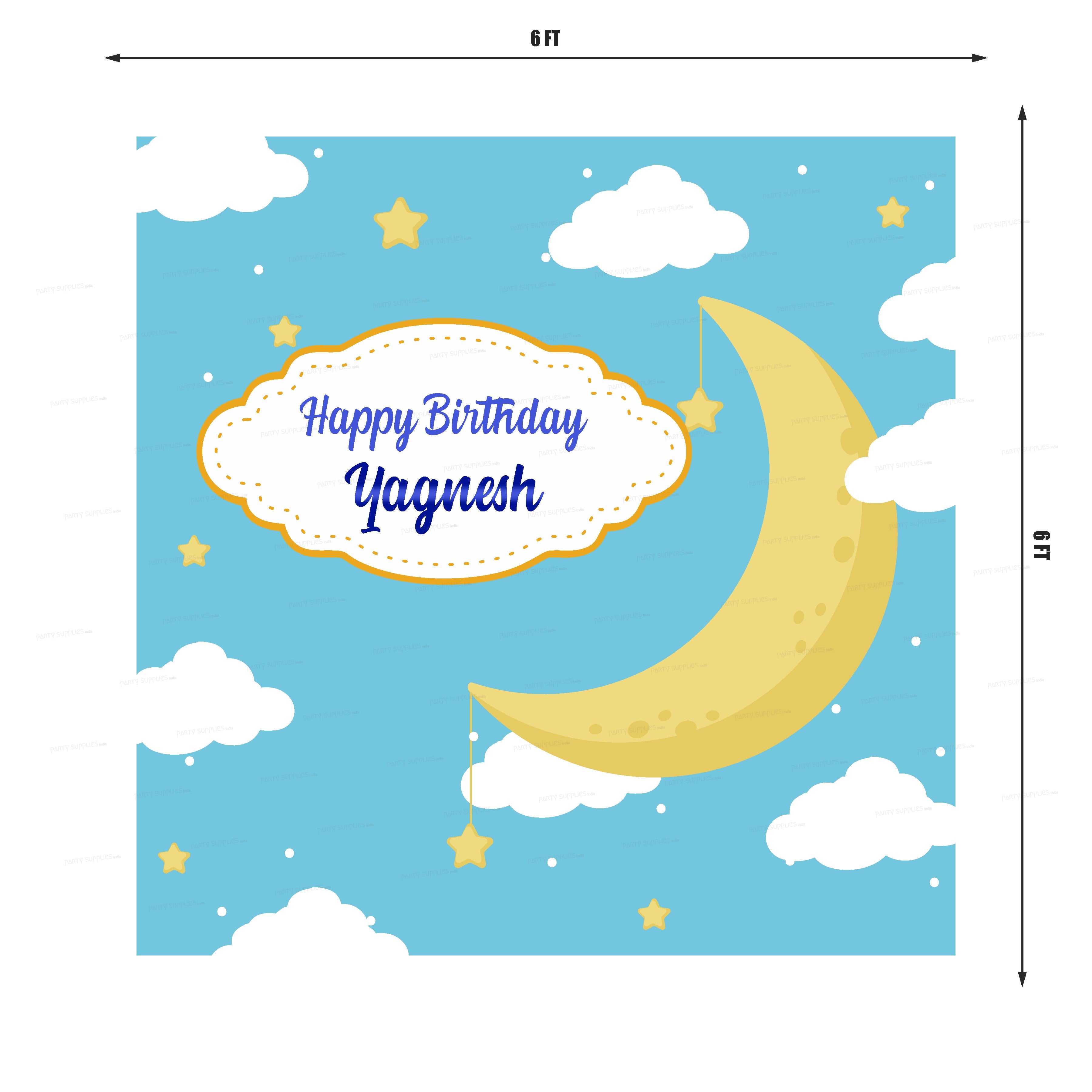 Twinkle Twinkle Little Star Boy Theme Customized Square Backdrop